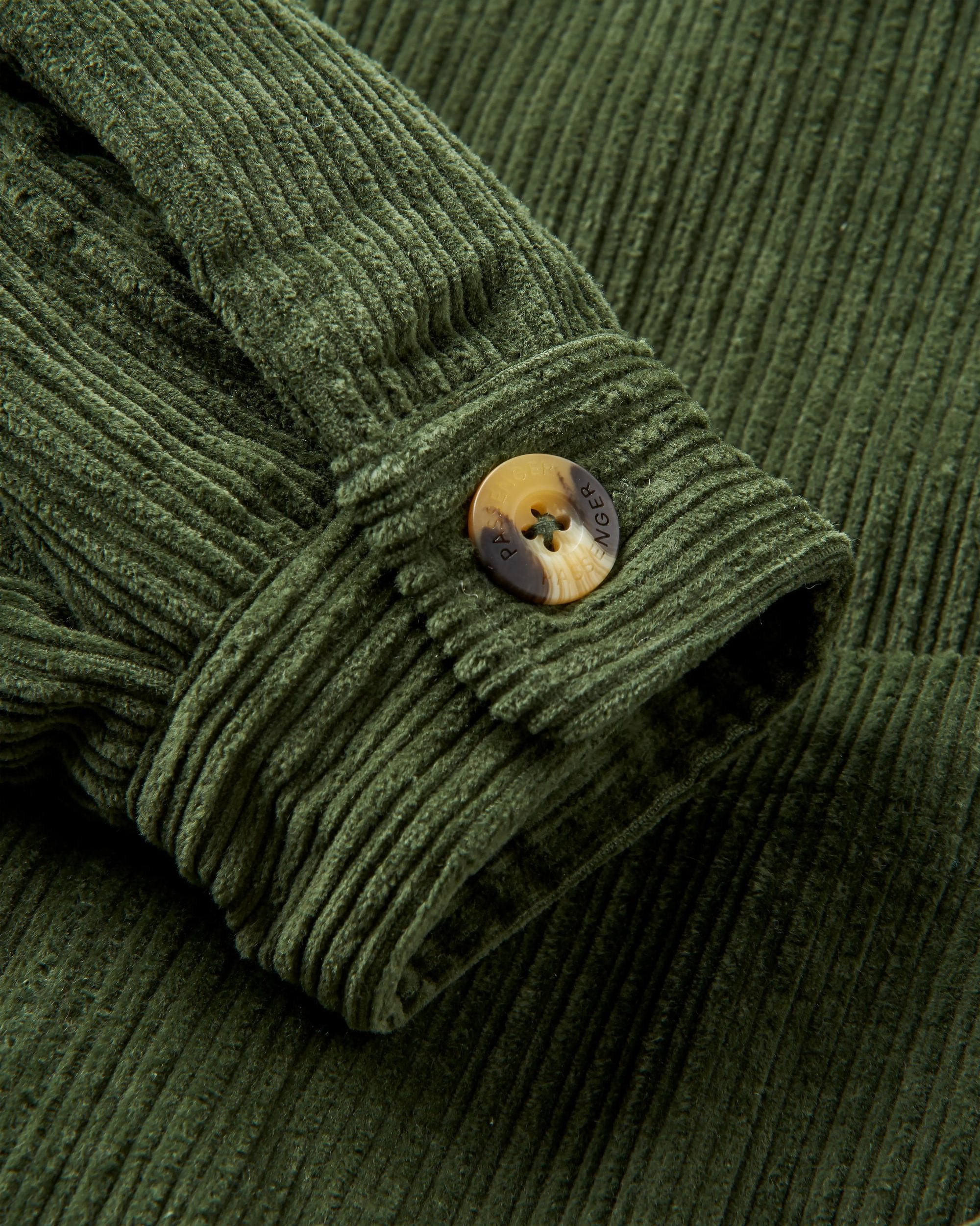 Flint Corduroy Overshirt - Fir Tree - Flatlay