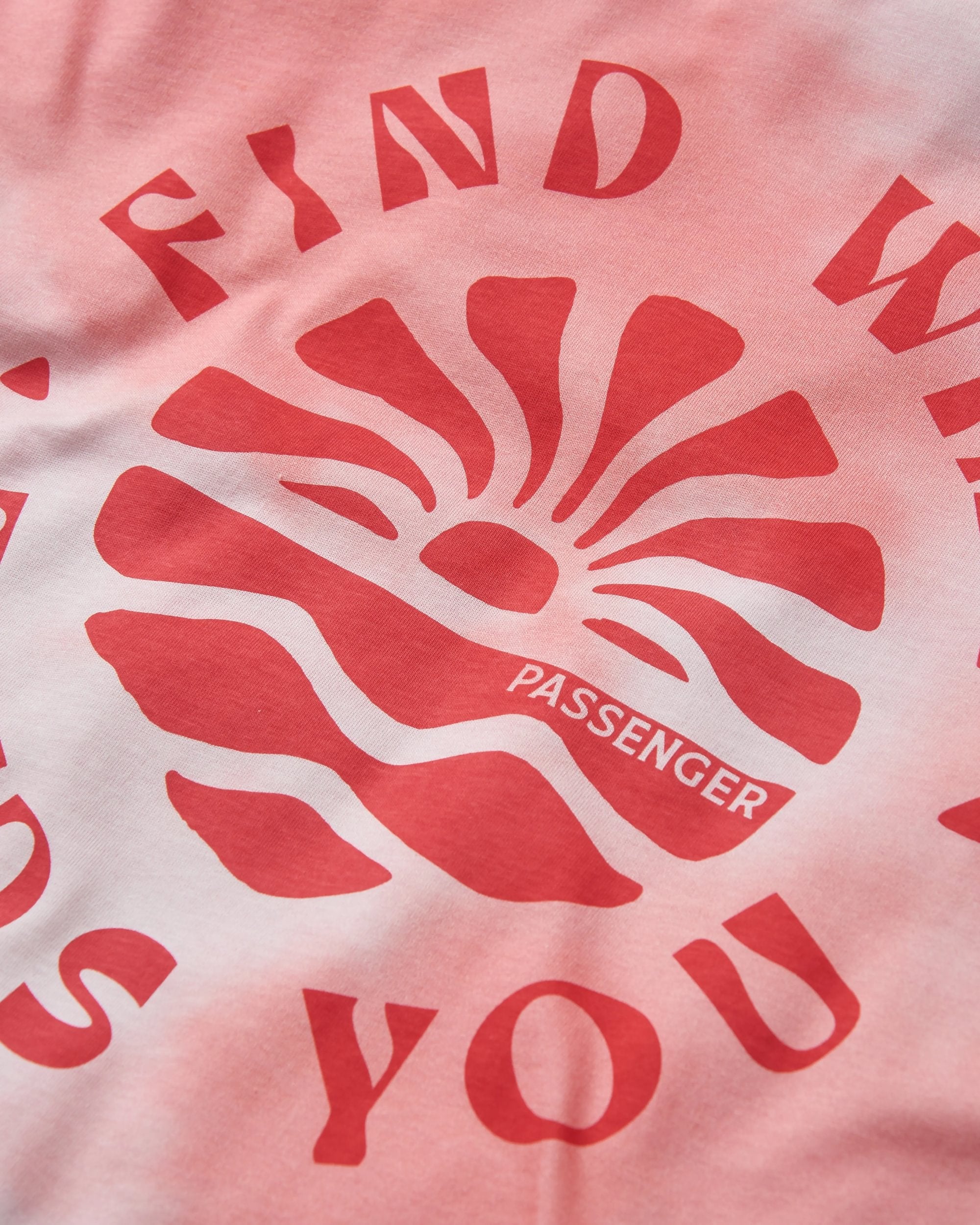 Discovery Organic Cotton T-Shirt - Tie Dye Shell Pink - Flatlay