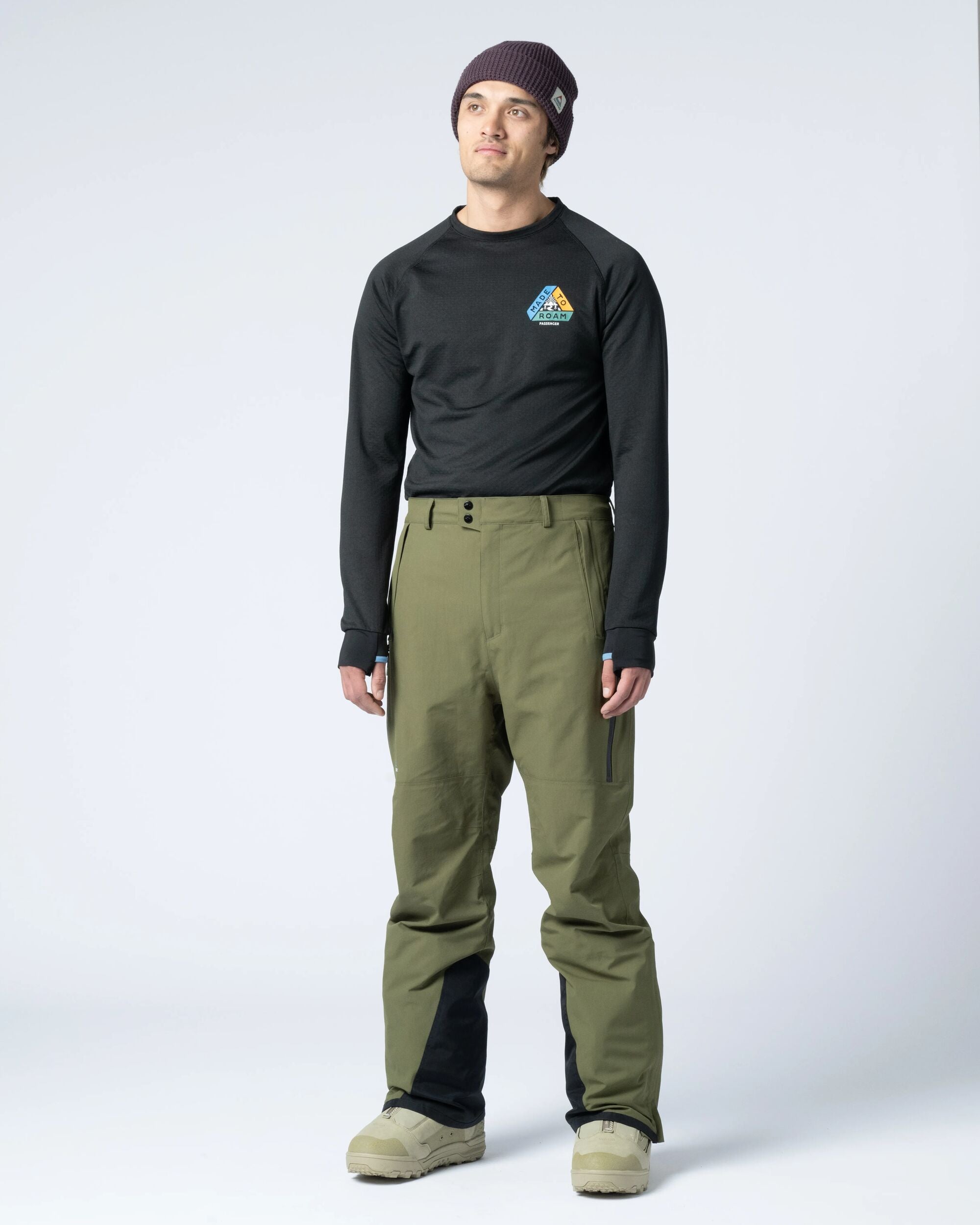 Snowscape Men's Recycled Pant - Khaki - Flatlay