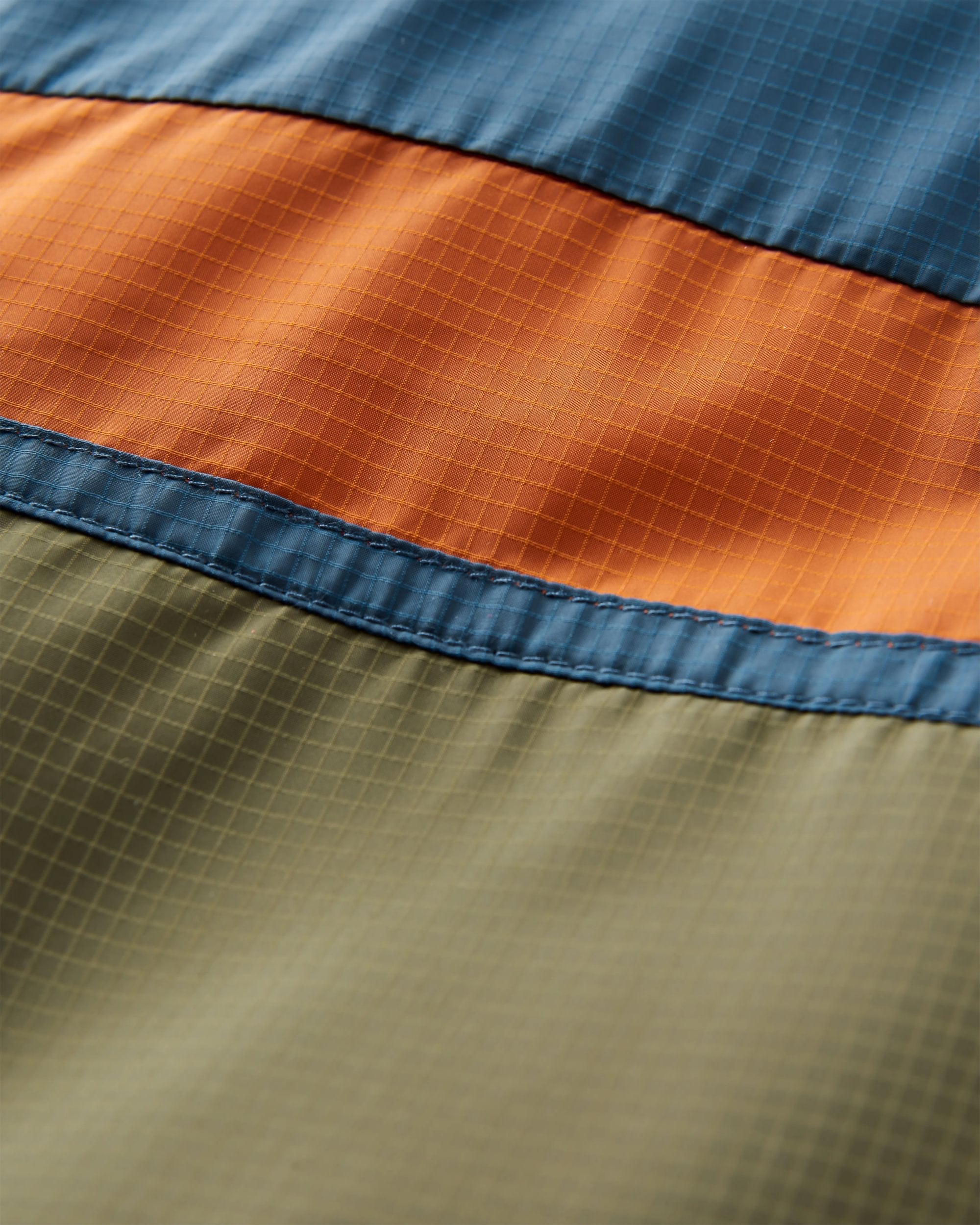 Gusto Recycled Windshell Jacket - Khaki/Dark Denim - Flatlay