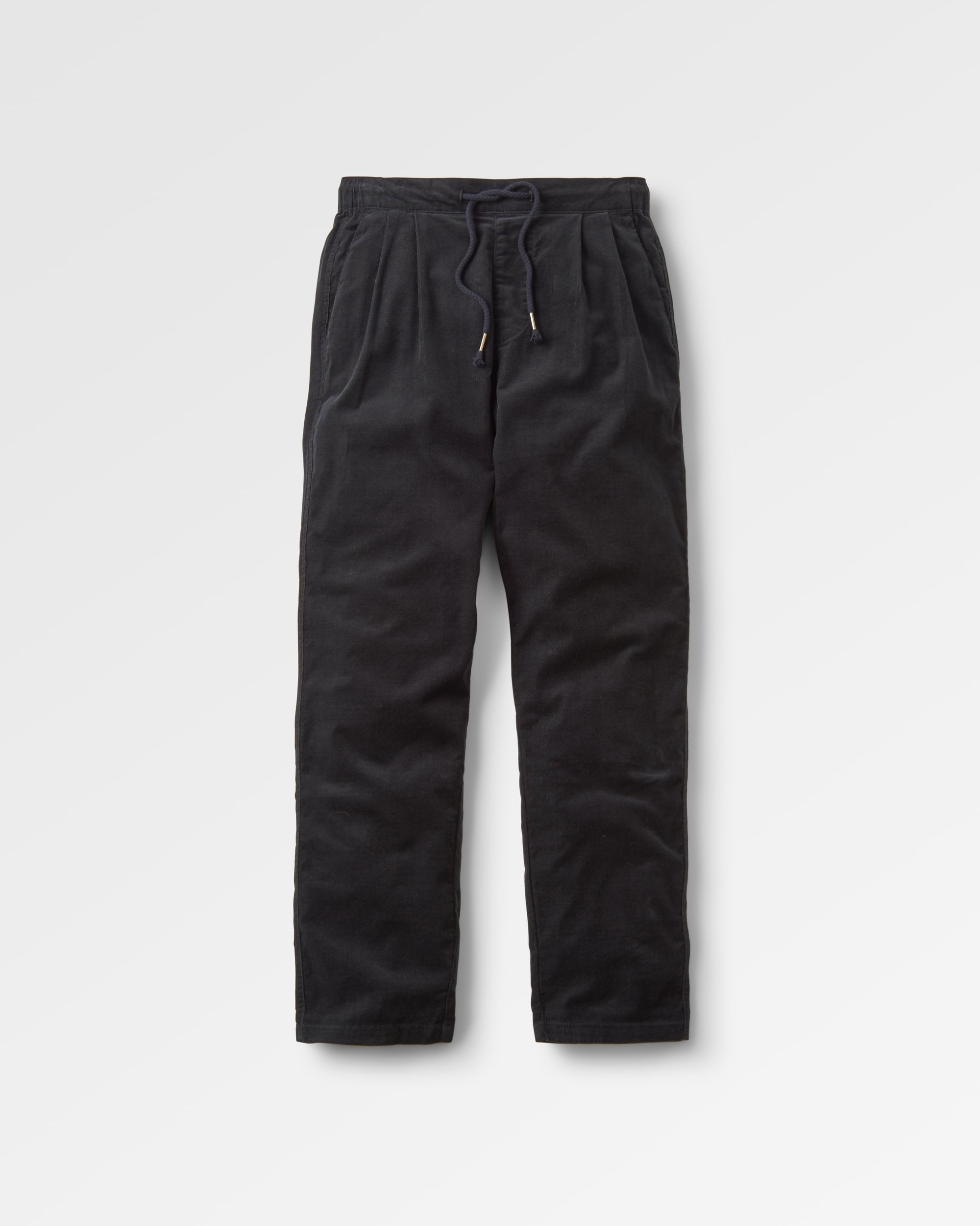 Compass Recycled Cord Trouser - Black - Flatlay
