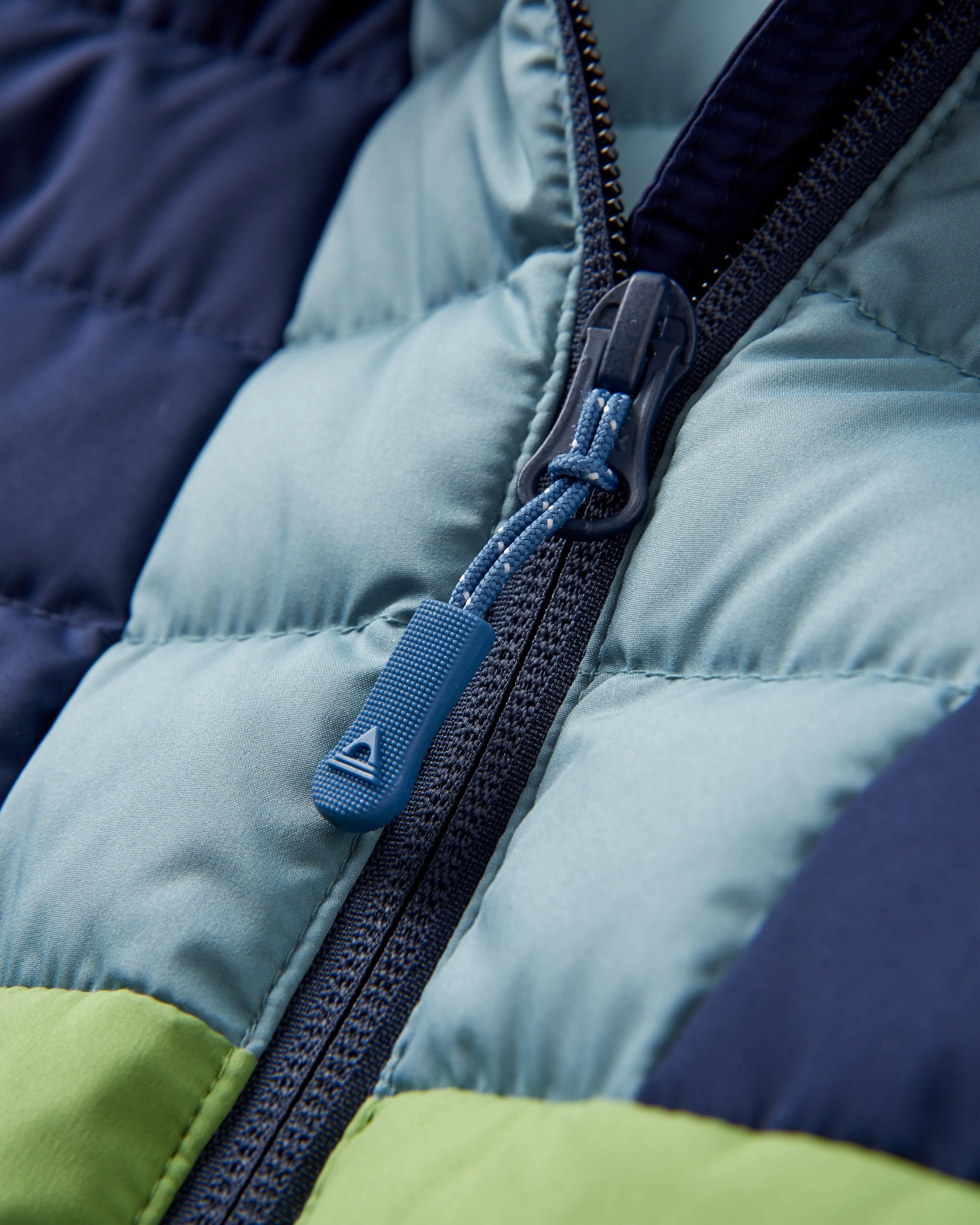 Northstar Down Recycled Vest -  Rich Navy/Pear Green/Arctic - Flatlay