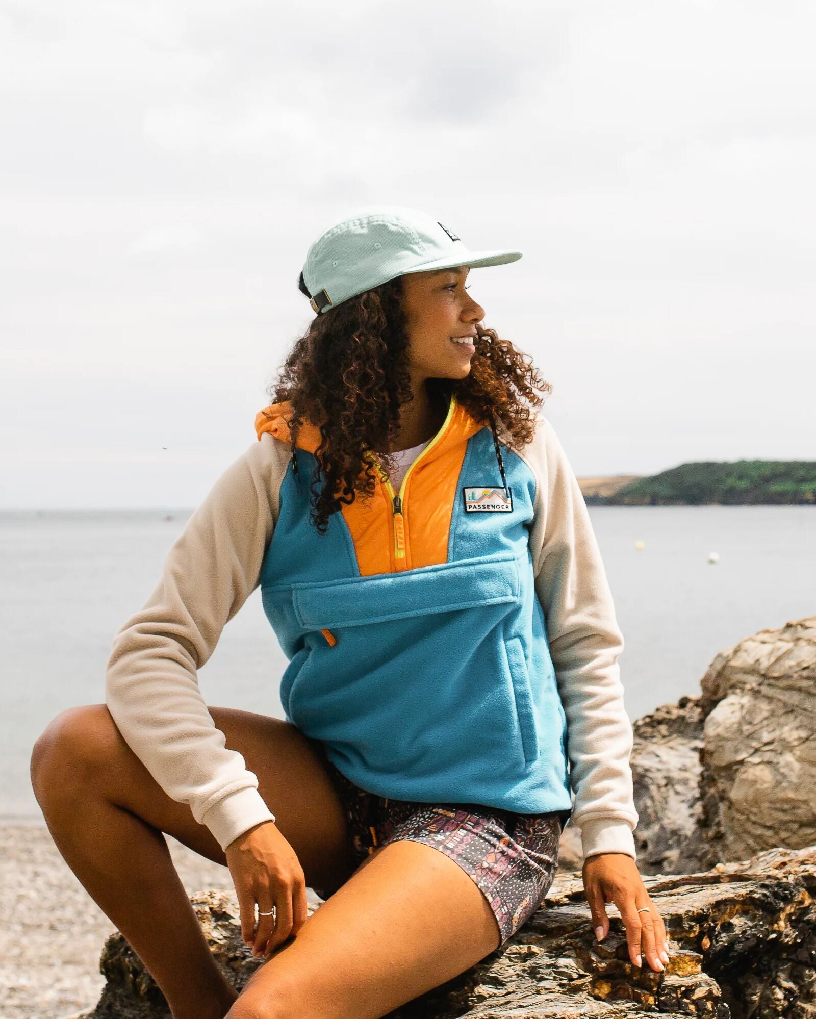 Alexander Recycled Polar Hooded Fleece - Blue Pool - Lifestyle
