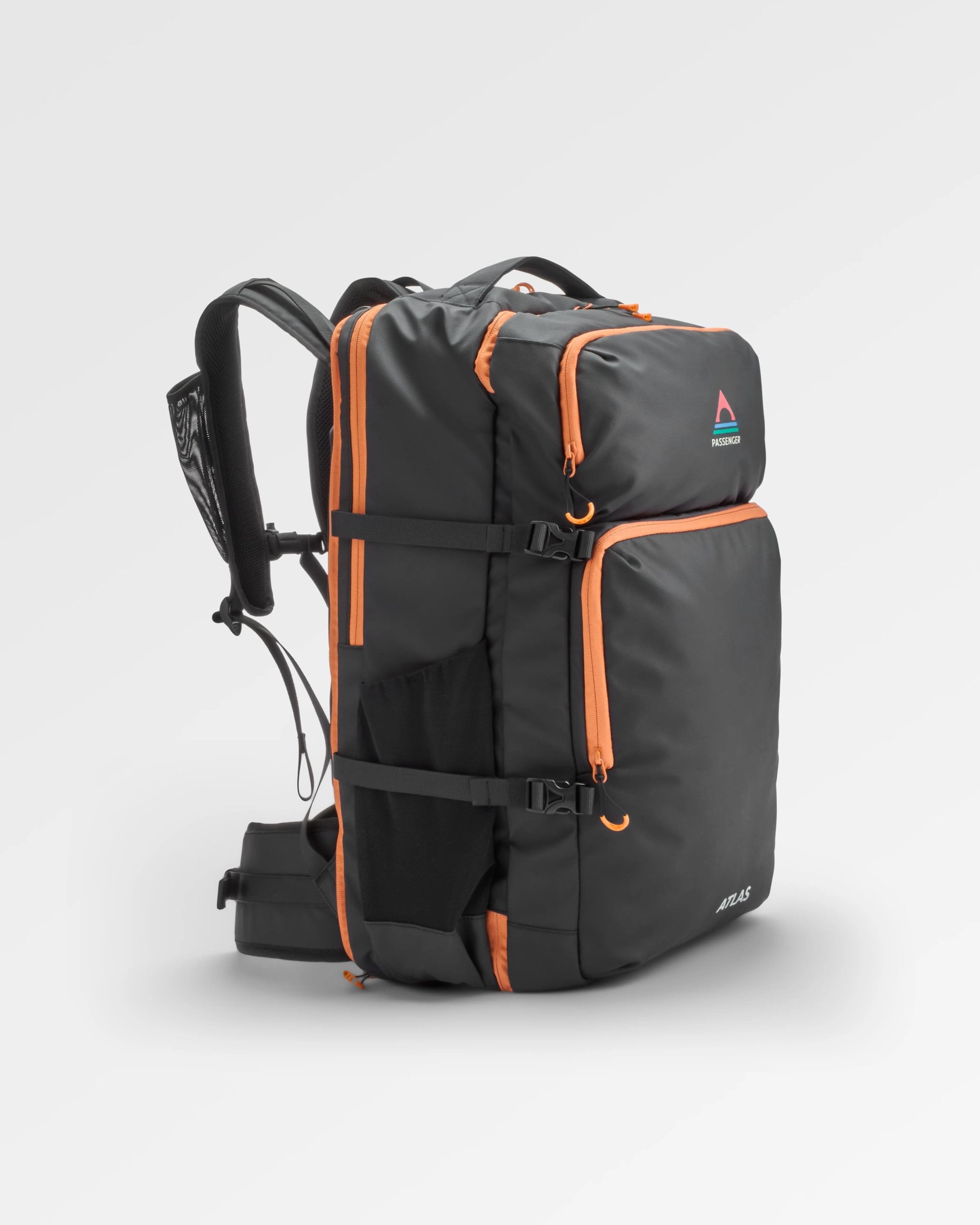 Atlas Recycled Backpack Duffel - Black - Flatlay