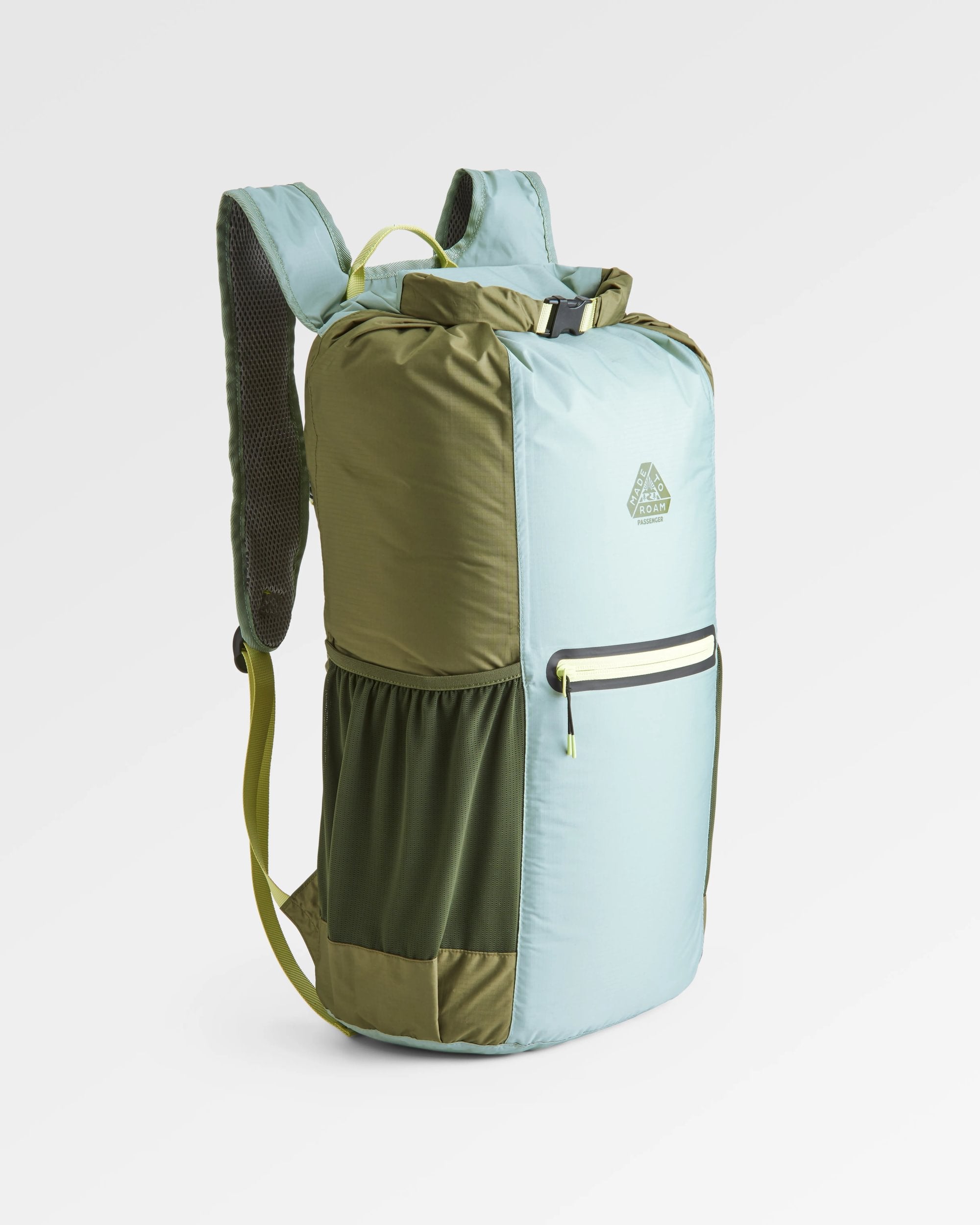 Trail Light Recycled Packable Backpack - Khaki - Flatlay