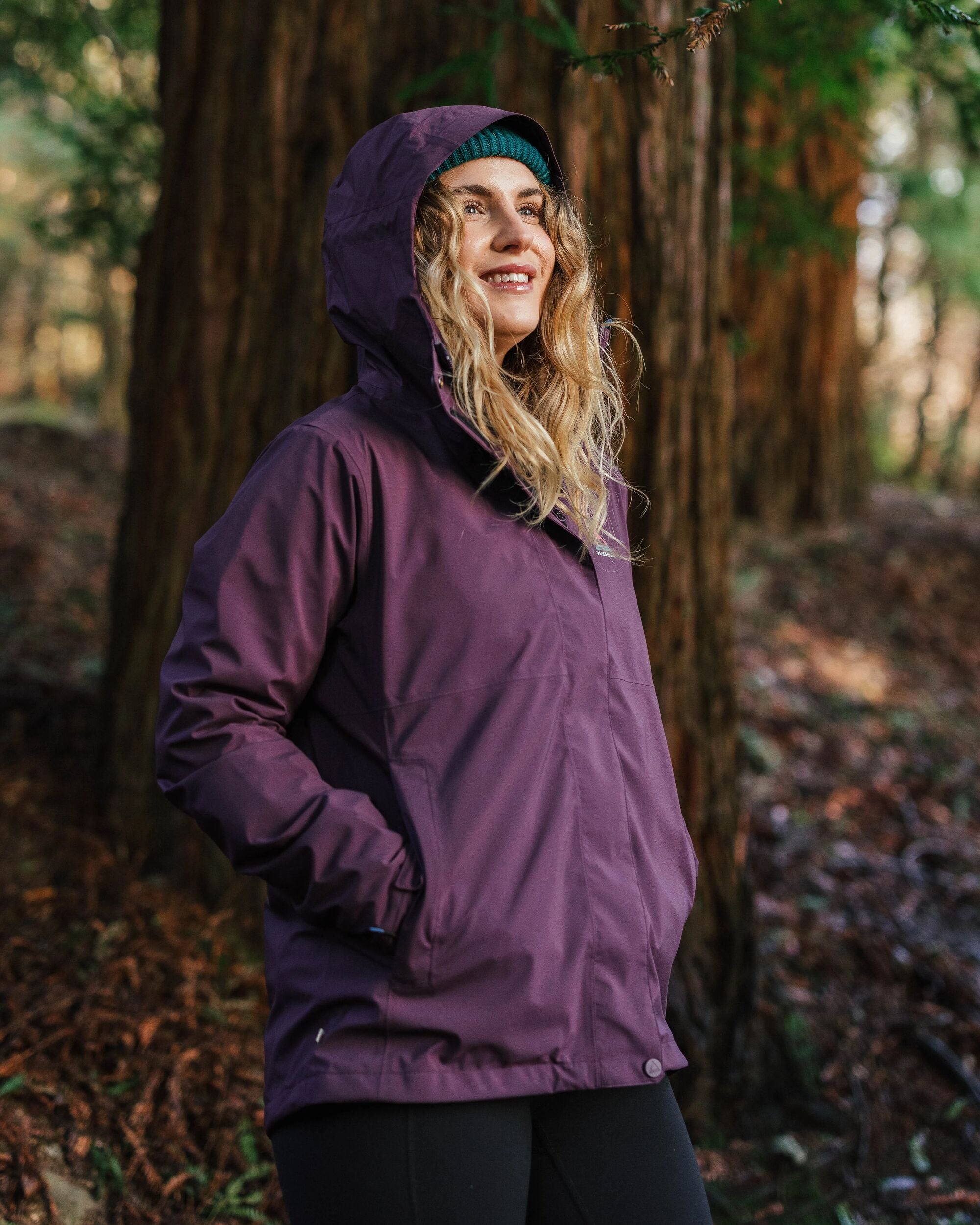 Breckenridge Recycled Waterproof 3 In 1 Jacket - Deep Plum - Lifestyle