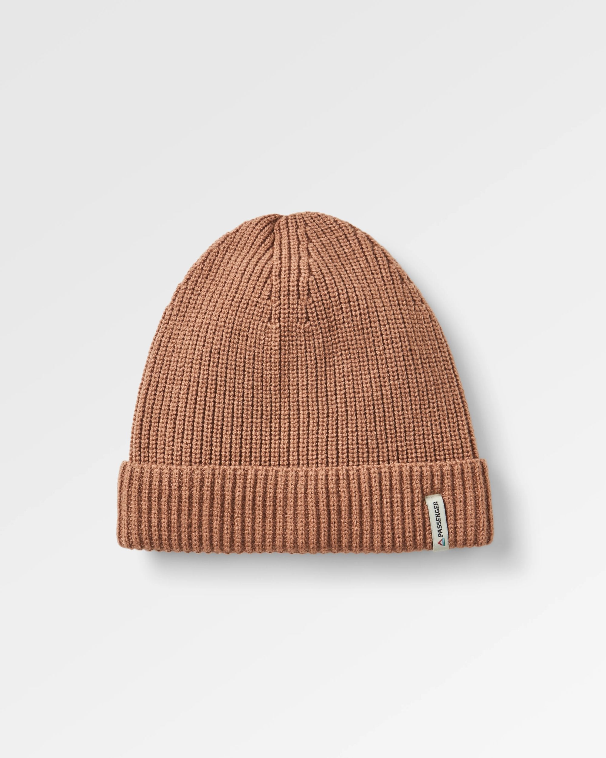 Compass Recycled Beanie - Toffee - Flatlay