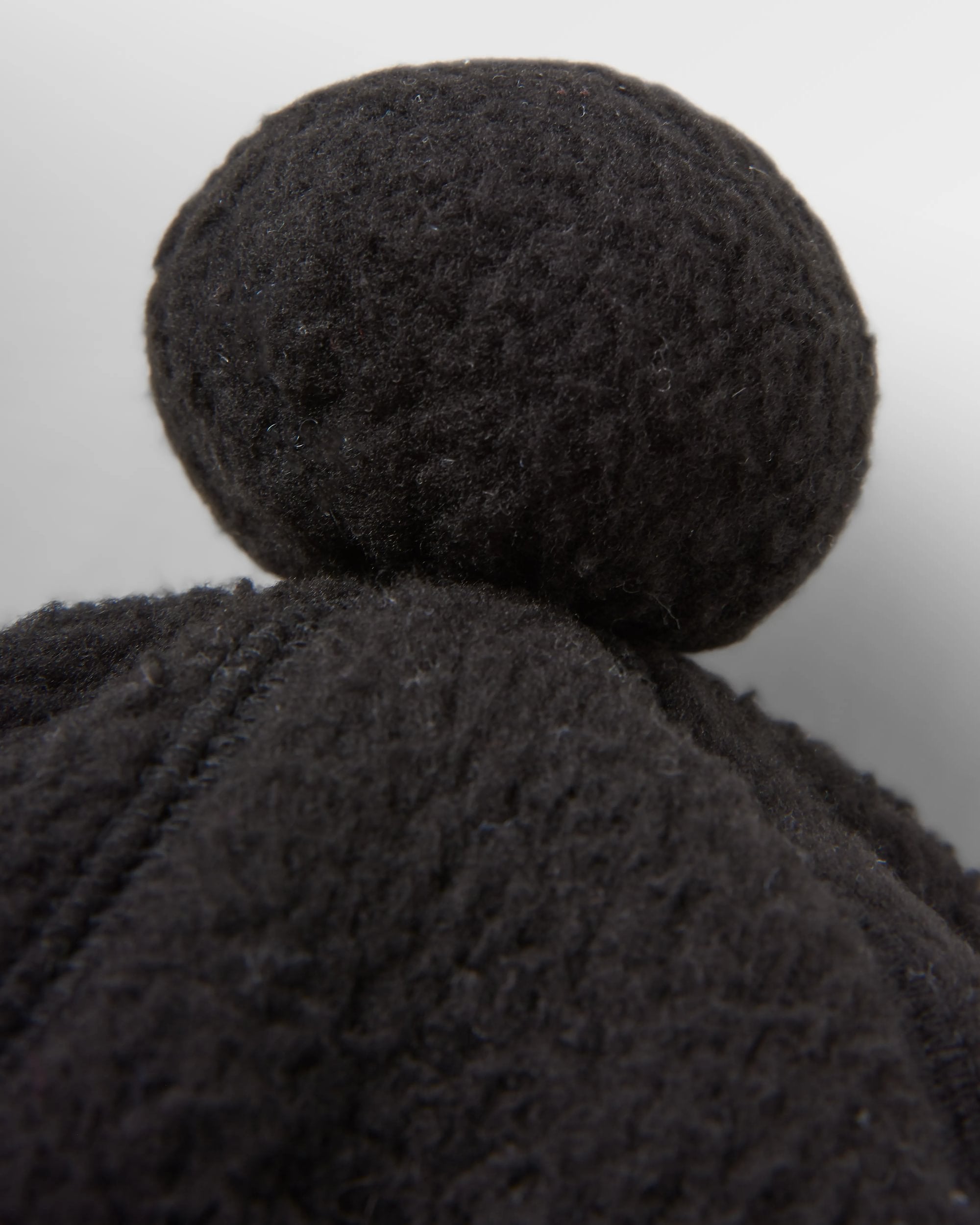 Snow Recycled Sherpa Beanie - Black - Flatlay