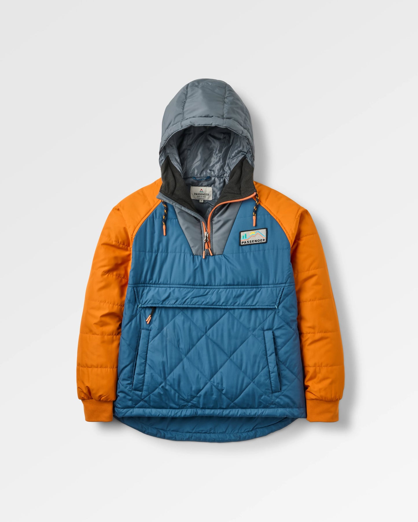 Ocean Recycled Insulated 1/2 Zip Jacket - Ensign Blue - Flatlay