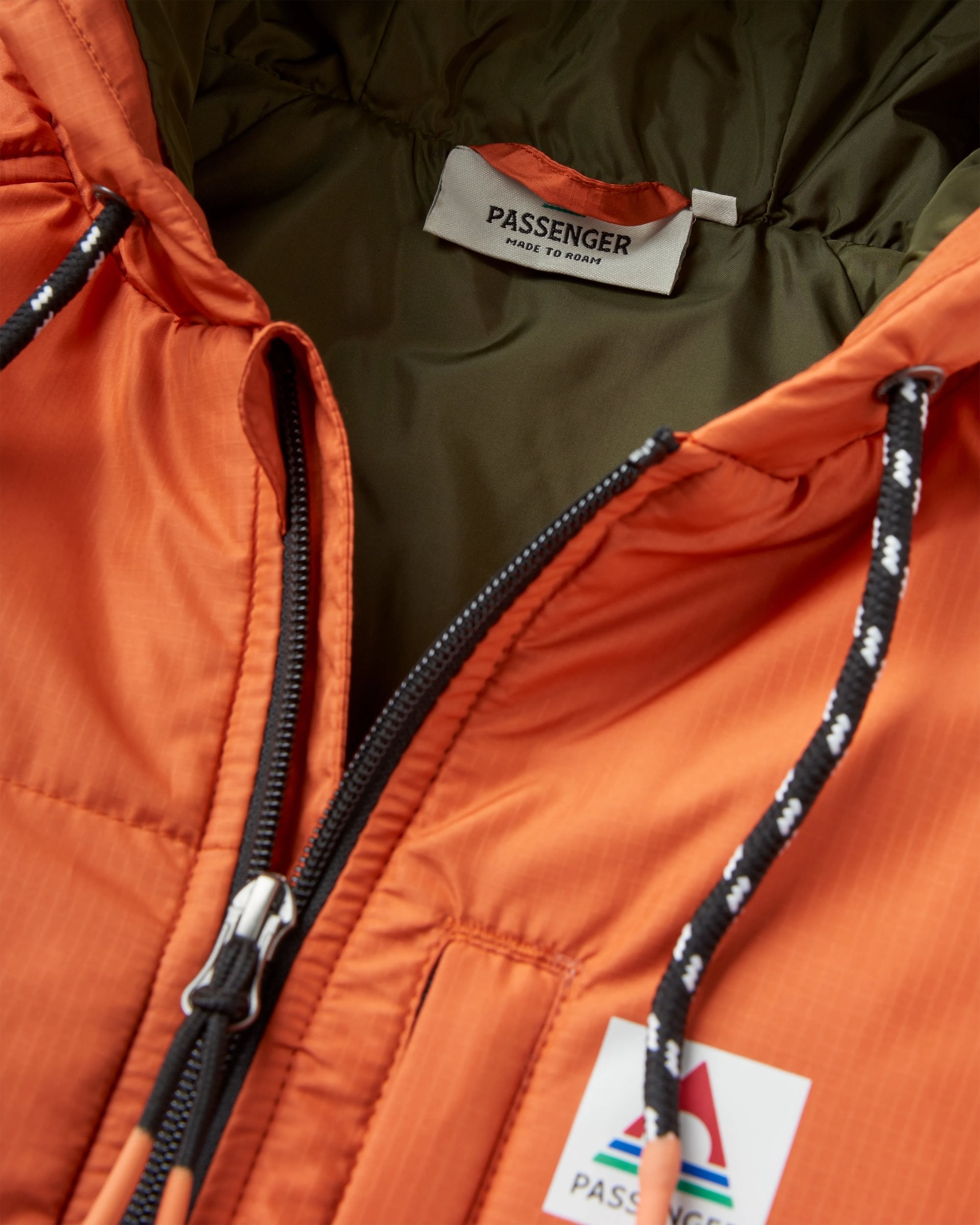 Dylan Recycled Insulated Full Zip Jacket - Burnt Orange - Flatlay