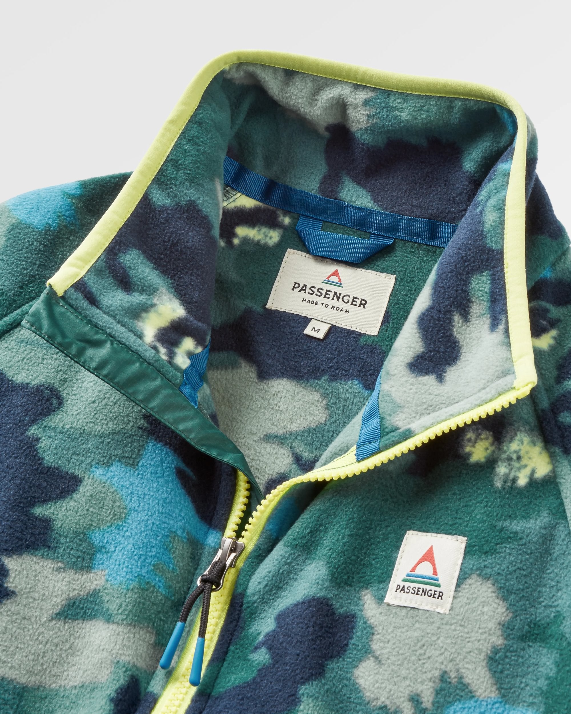 Sorrel Recycled Polar Fleece - Alpine Camo Rain Forest - Flatlay