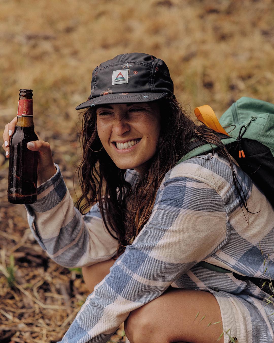 Aventura Recycled 5 Panel Cap - Black - Lifestyle - Female