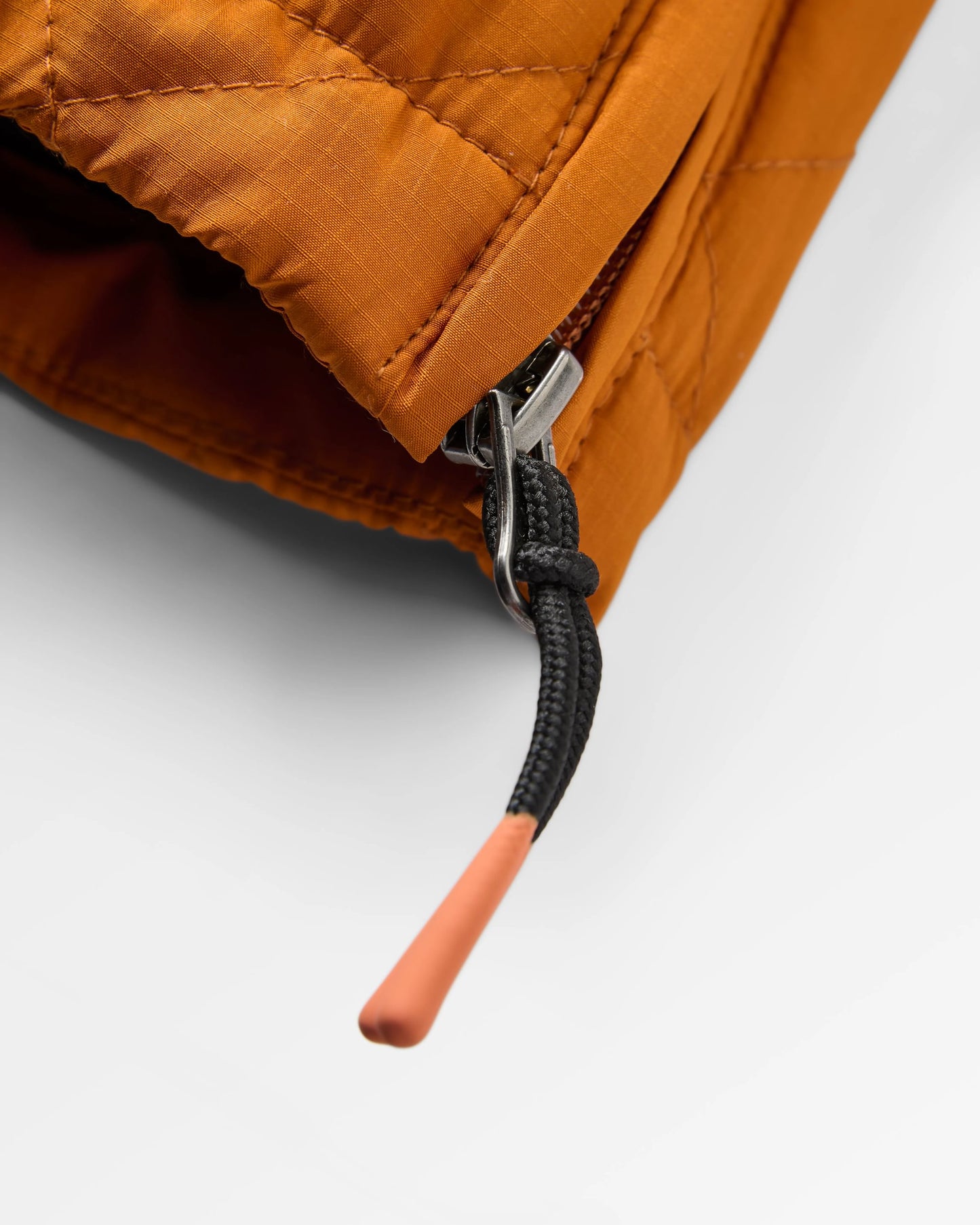 Oceanic Recycled Insulated 1/2 Zip Jacket - Black/Retro Orange - Flatlay