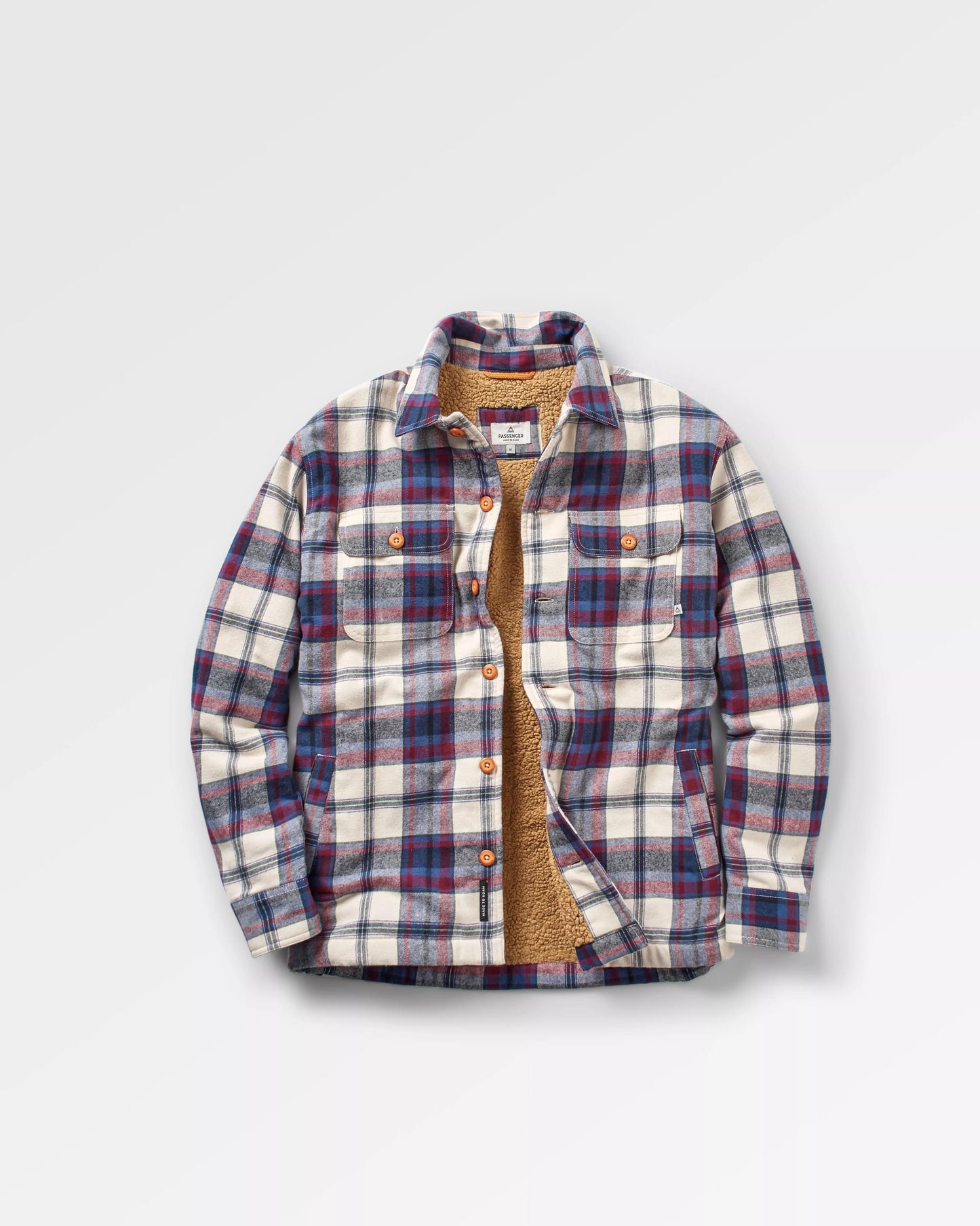 Freestyle Sherpa-Lined Overshirt - Vintage White - Flatlay