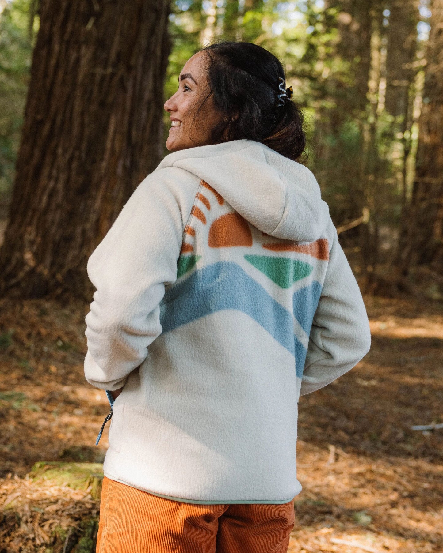North Coast Vista 2.0 Full Zip Recycled Sherpa Fleece - Oatmeal - Lifestyle