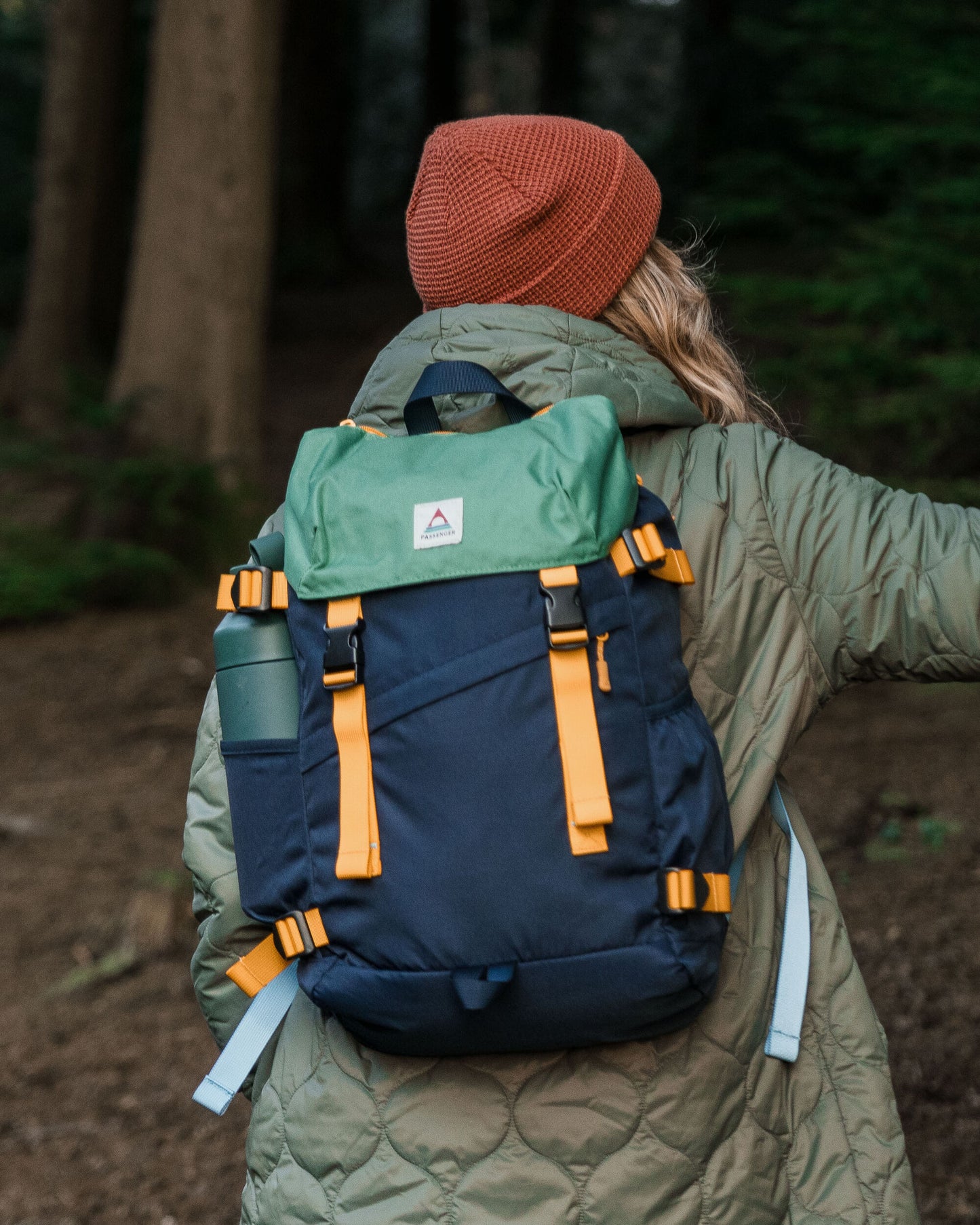 Boondocker Recycled 26L Backpack - Navy/ Laurel Green - Lifestyle - Female