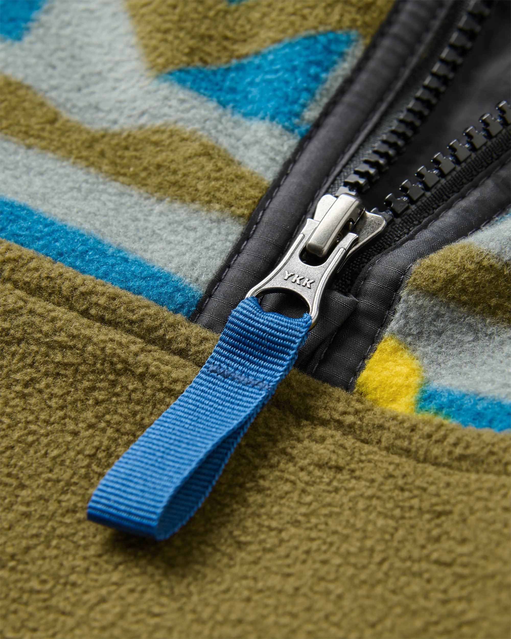 Set Off Recycled Polar 1/4 Zip Fleece - Views Dark Olive - Flatlay