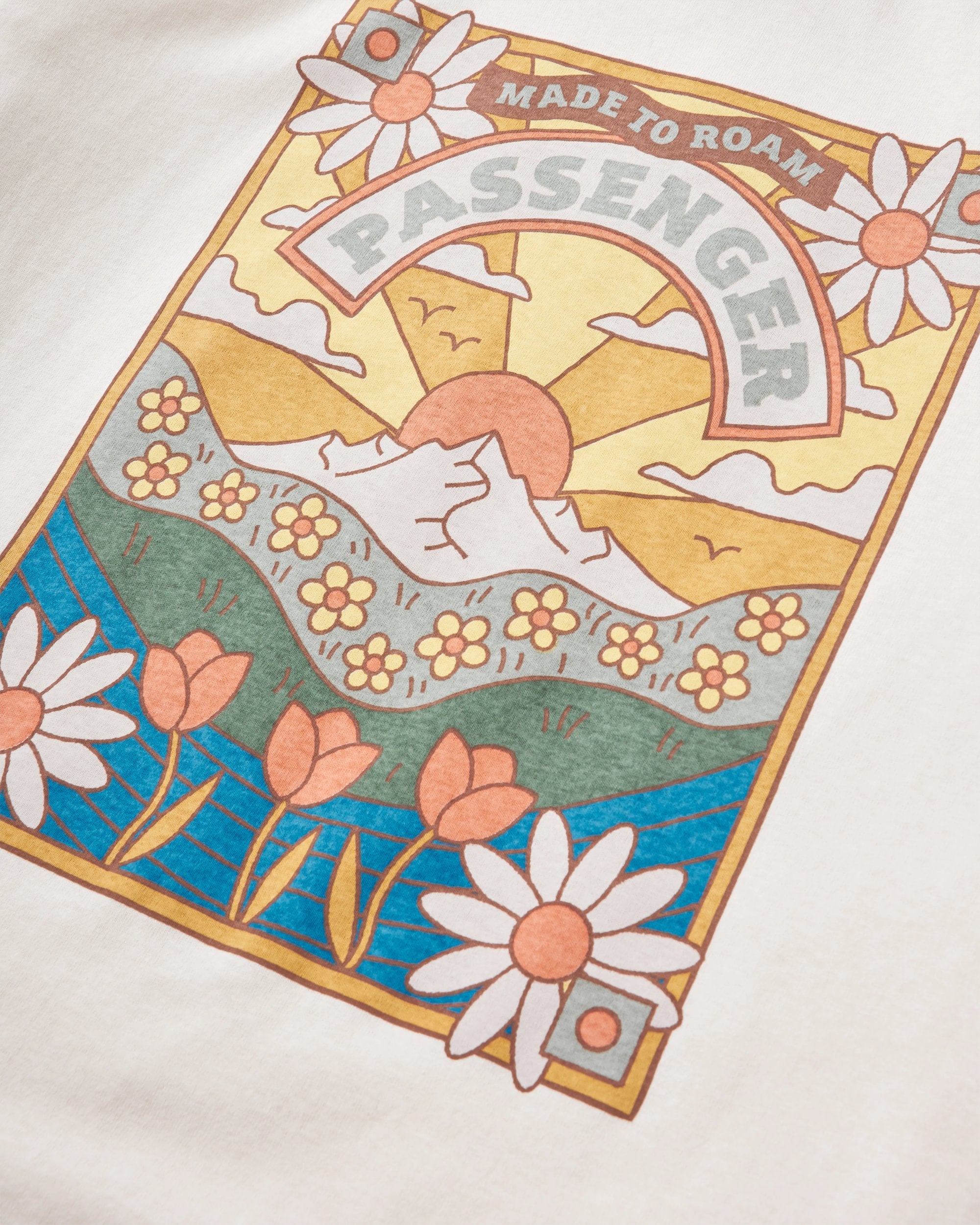 Seasonal Recycled Cotton Oversized T-Shirt - Birch - Flatlay