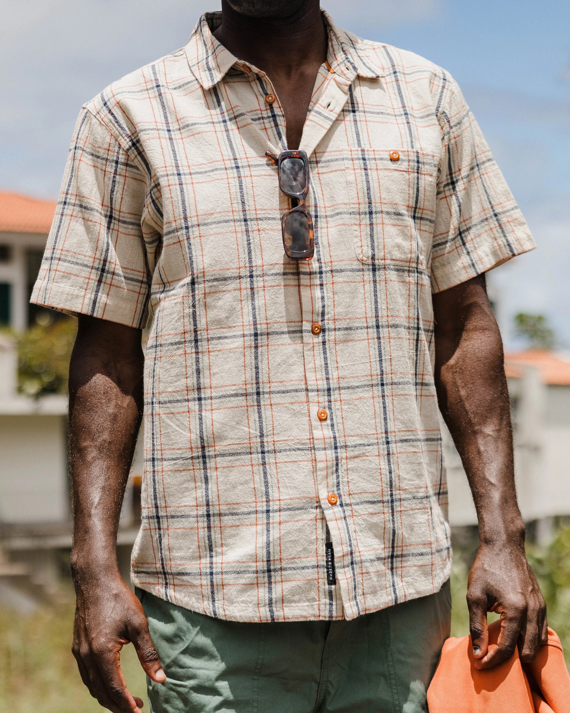 Chill Organic Cotton Check Shirt - Birch - Lifestyle