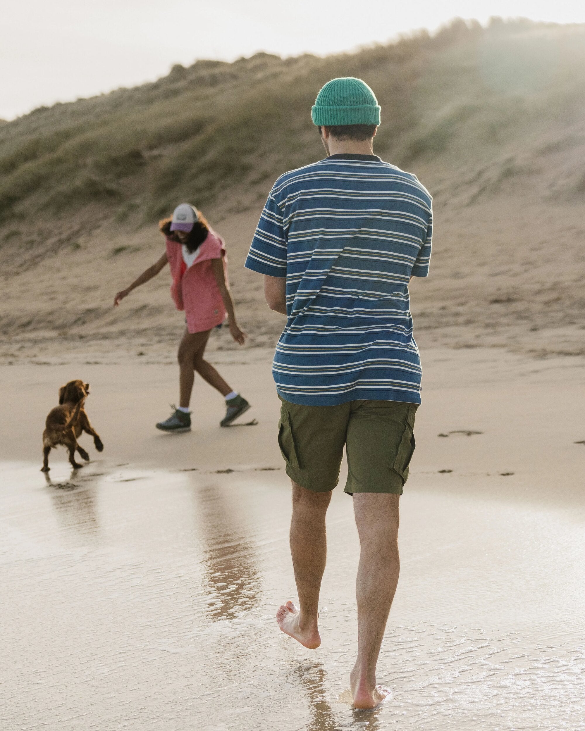 Retro Recycled Relaxed Fit T-Shirt - Blue Steel Marl - Lifestyle
