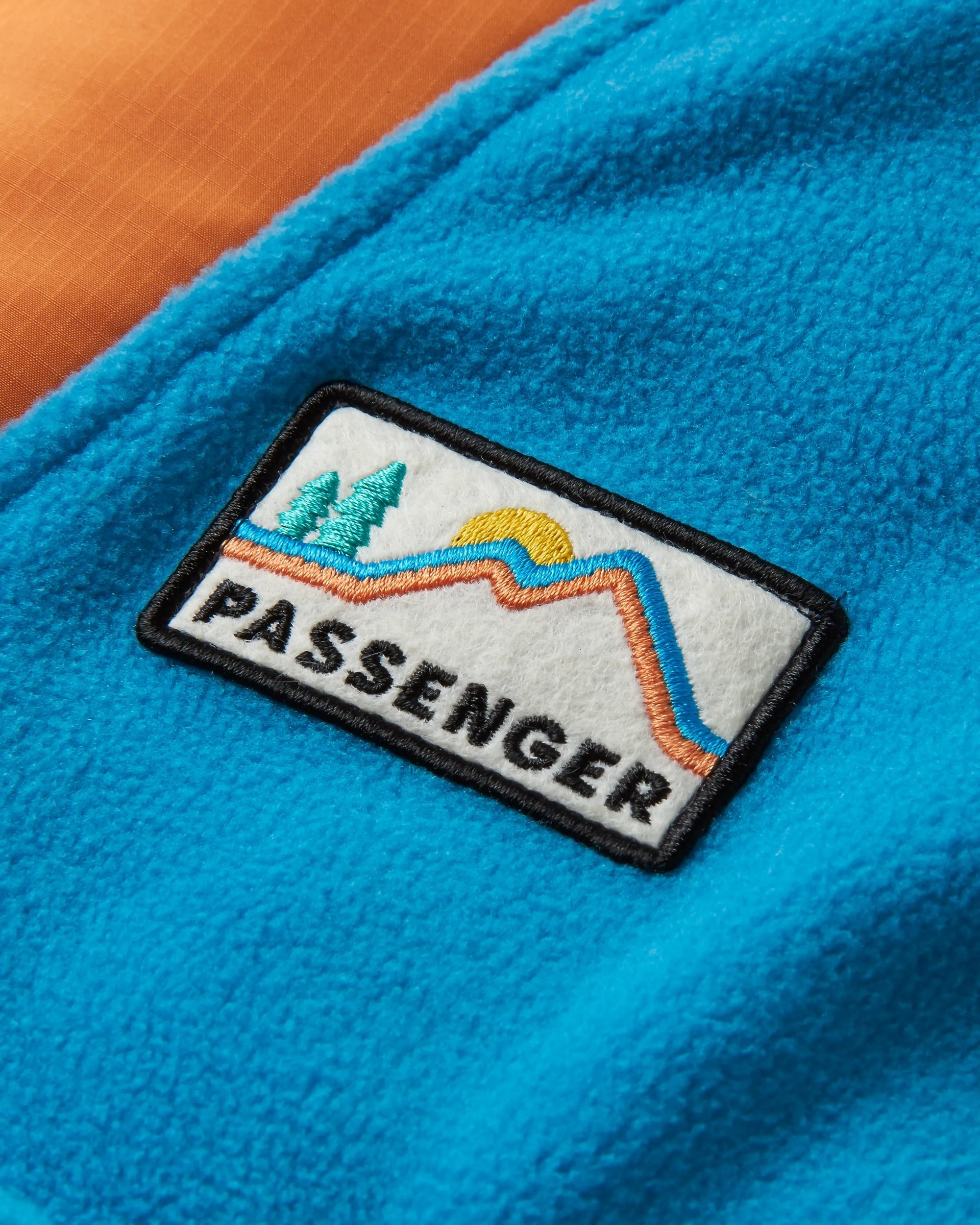 Alexander Recycled Polar Hooded Fleece - Blue Pool - Flatlay