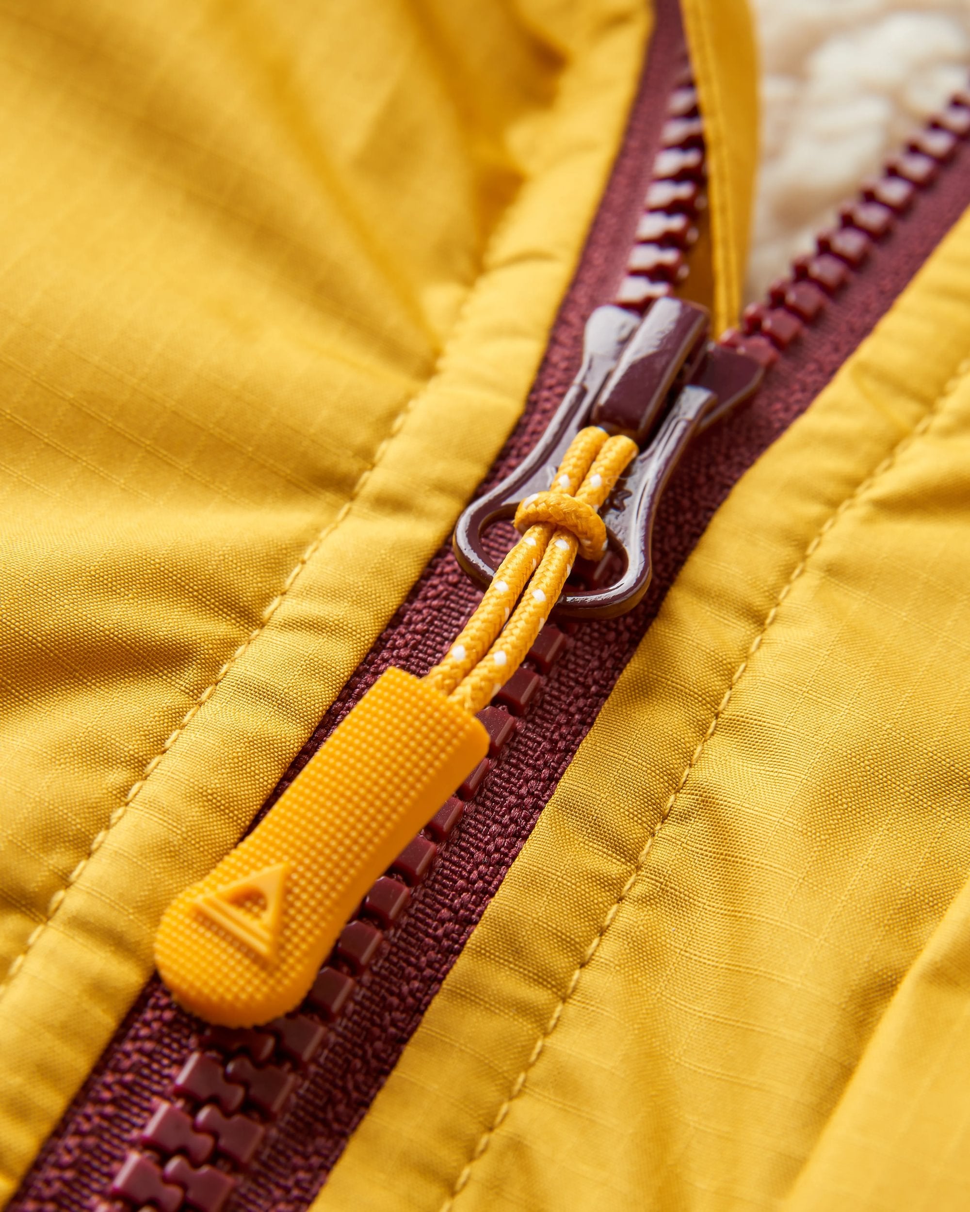 Waves Recycled Sherpa Lined Changing Robe - Fig/Heritage Yellow - Flatlay