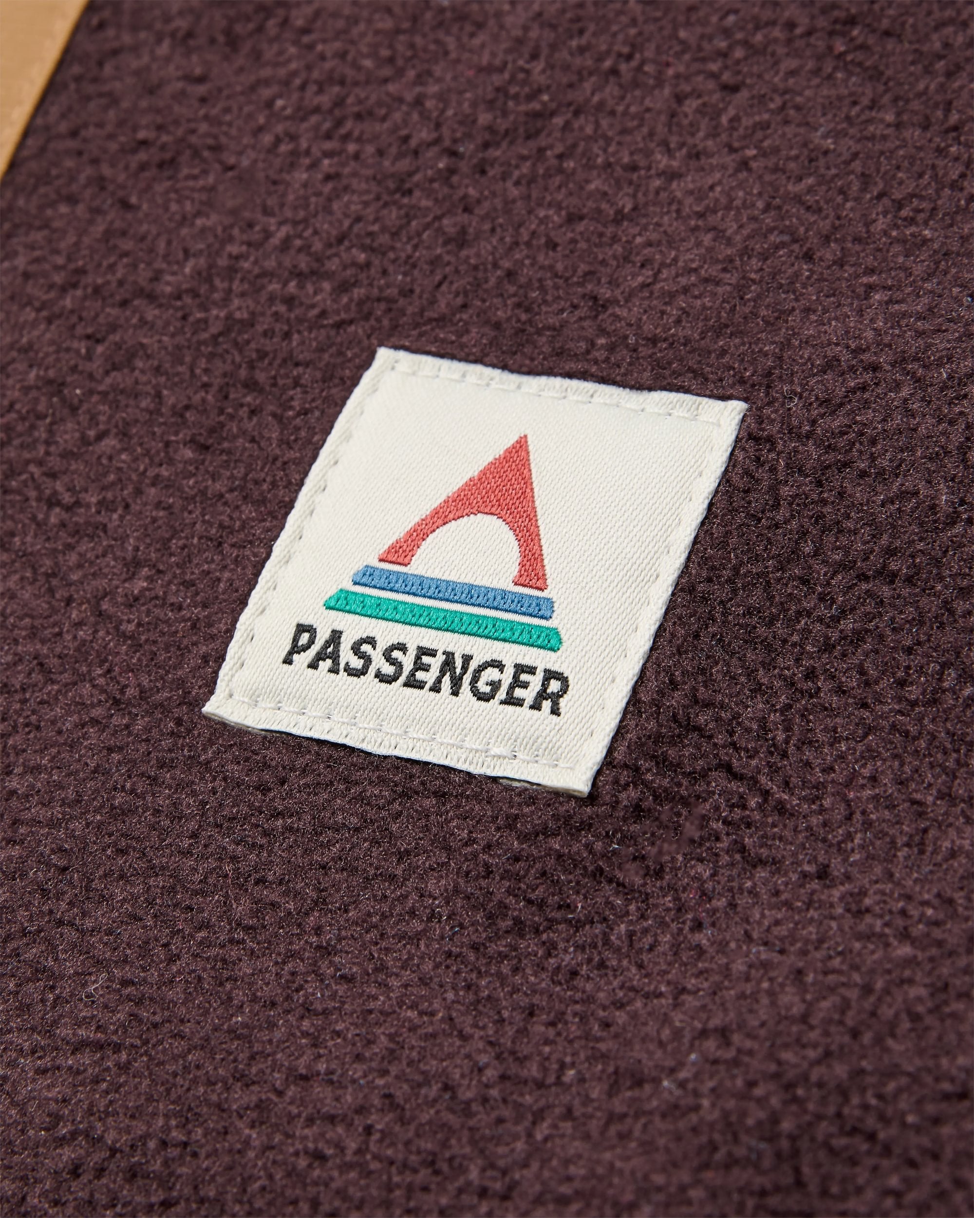 Woodland Hoodless 1/2 Zip Recycled Polartec® Fleece - Espresso/Tidal Blue - Flatlay