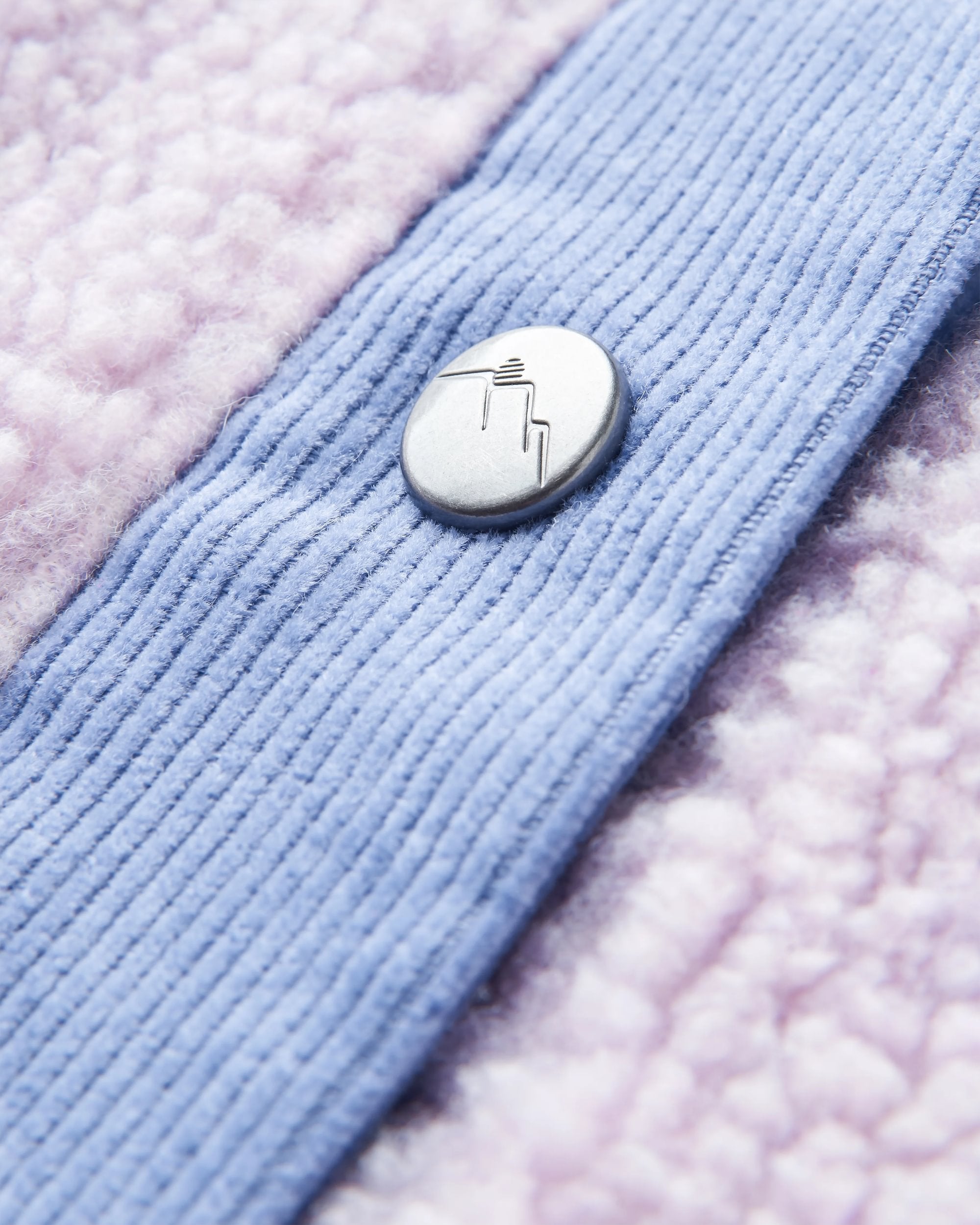 Create Recycled Deep-Pile Sherpa Fleece - Lilac Mist/ Vintage White - Flatlay