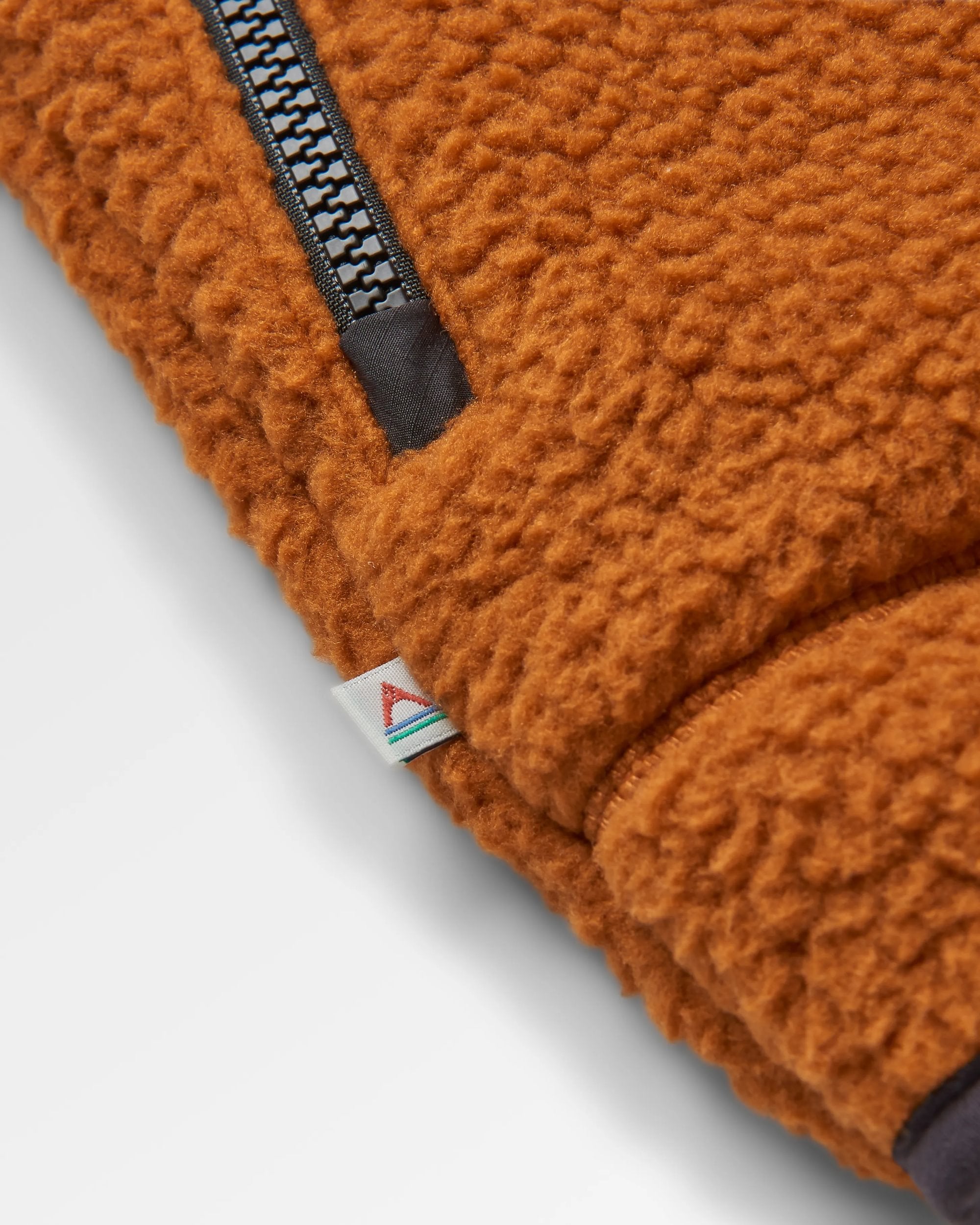 Offgrid 1/2 Zip Recycled Sherpa Fleece - Glazed Ginger - Flatlay