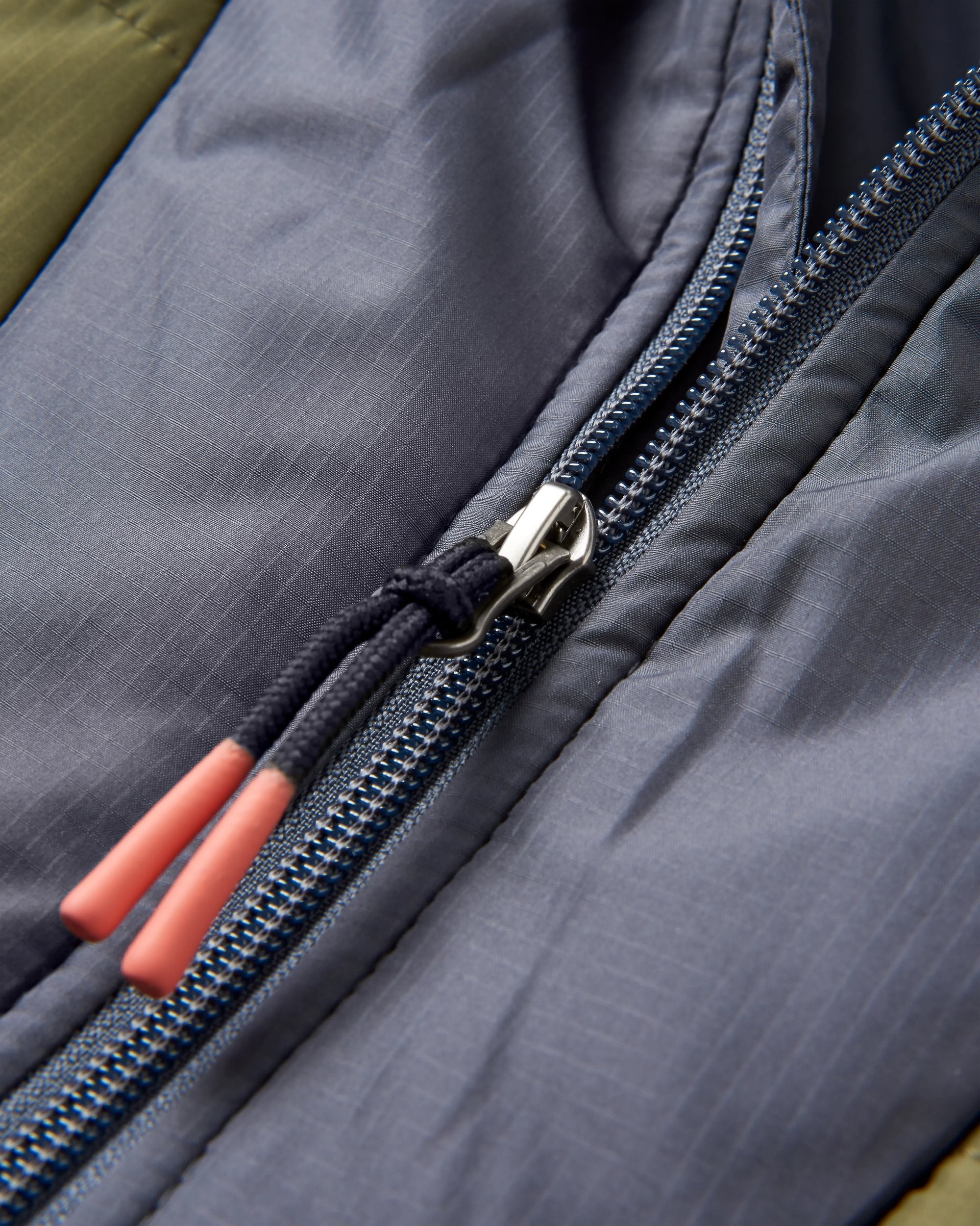 Oceanic Recycled Insulated 1/2 Zip Jacket - Black/Khaki - Flatlay