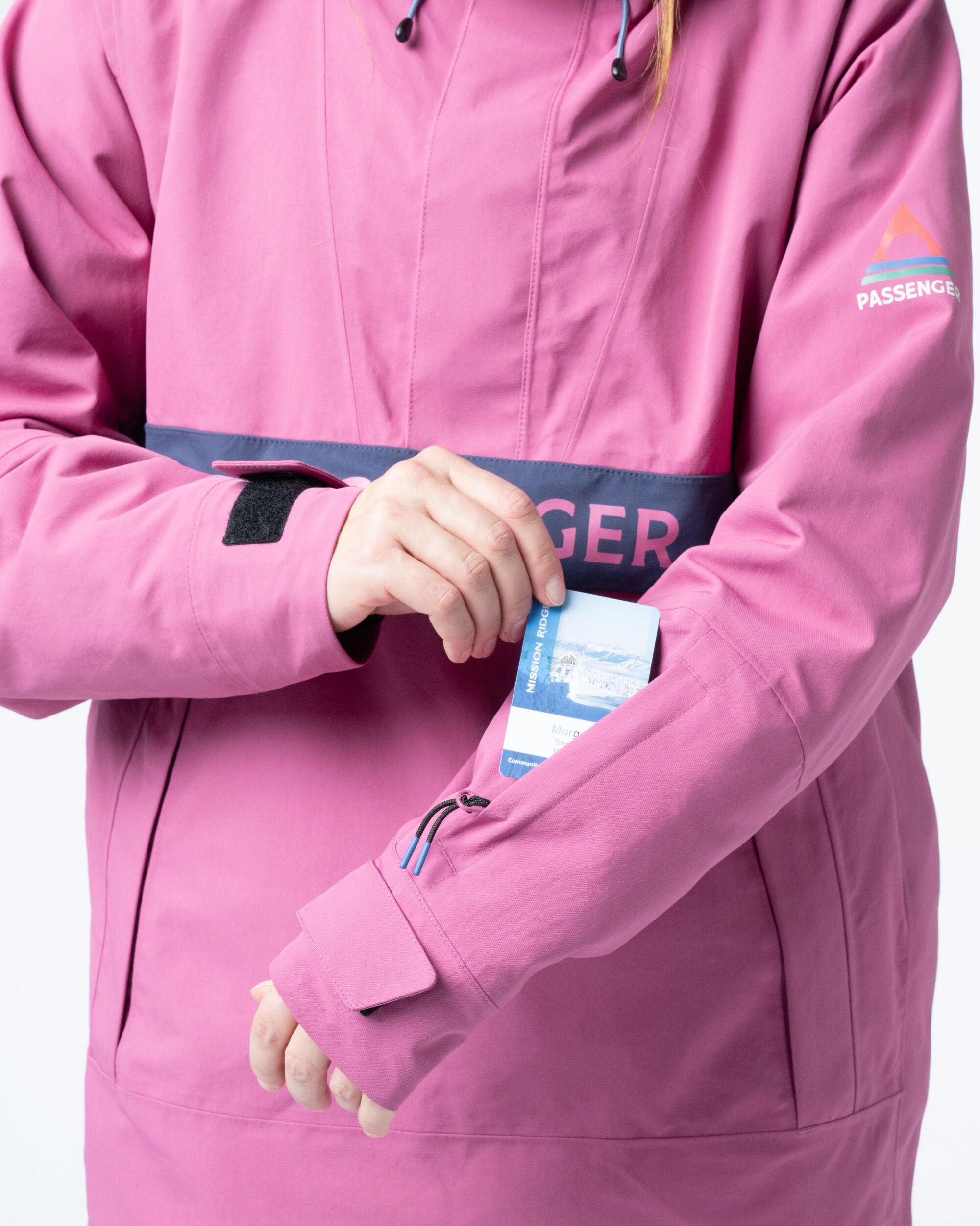 Snowscape Women's Recycled Anorak - Mauve Haze - Flatlay