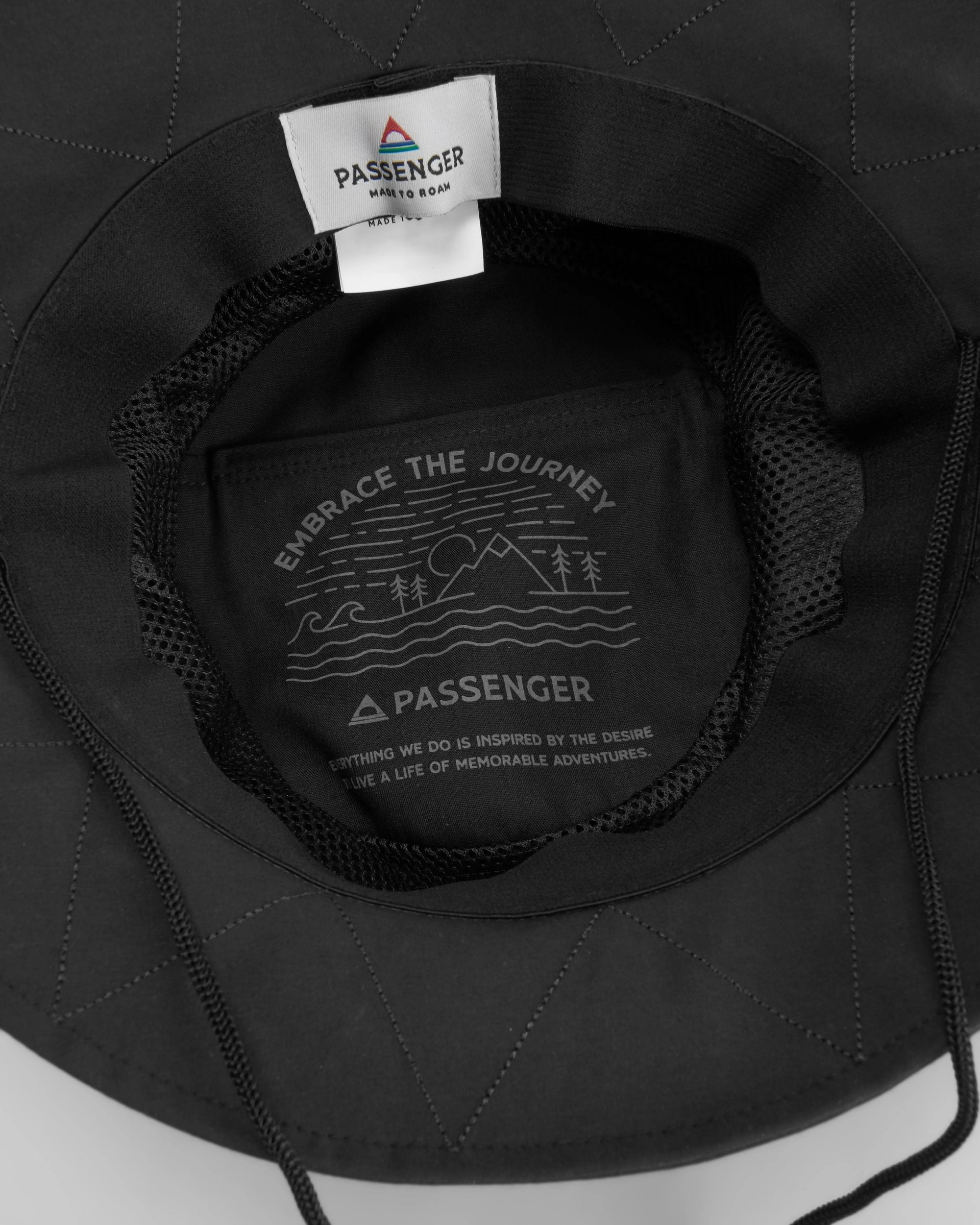 Trail Bucket Hat - Black - Flatlay