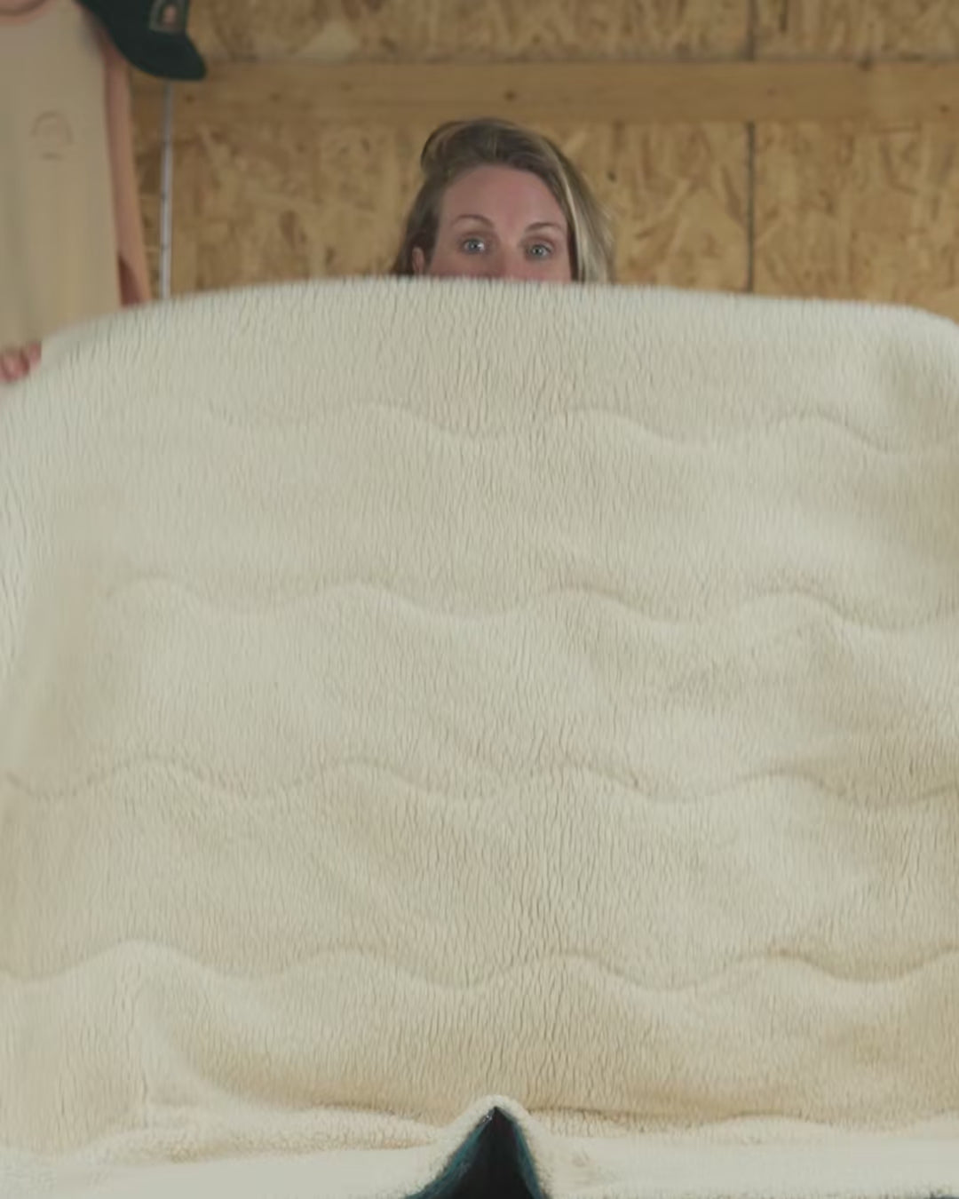 Cabin Recycled Sherpa Blanket - Cornflower -