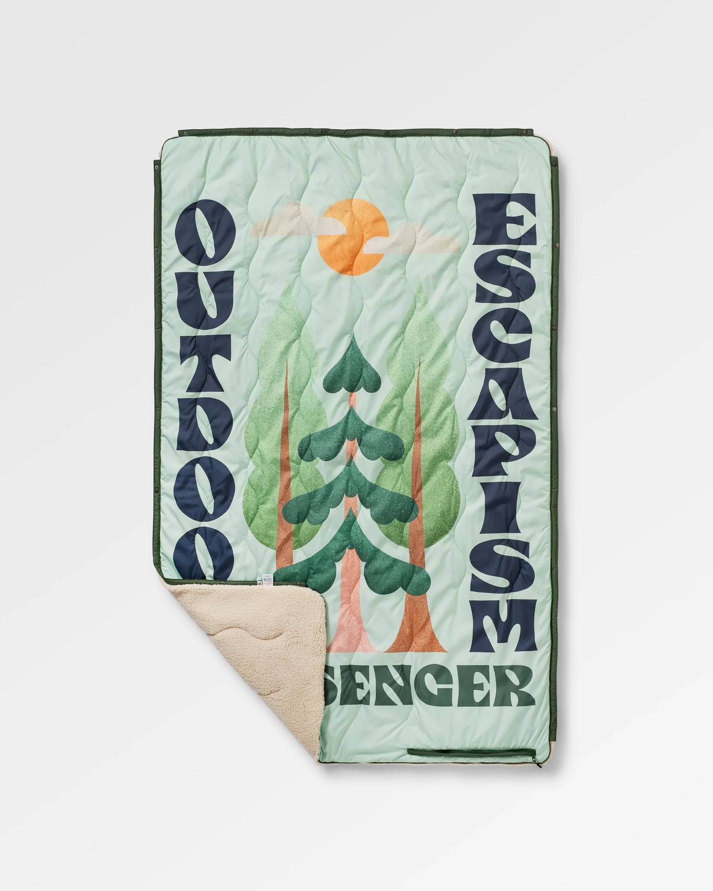 Cabin Recycled Sherpa Blanket - Spearmint