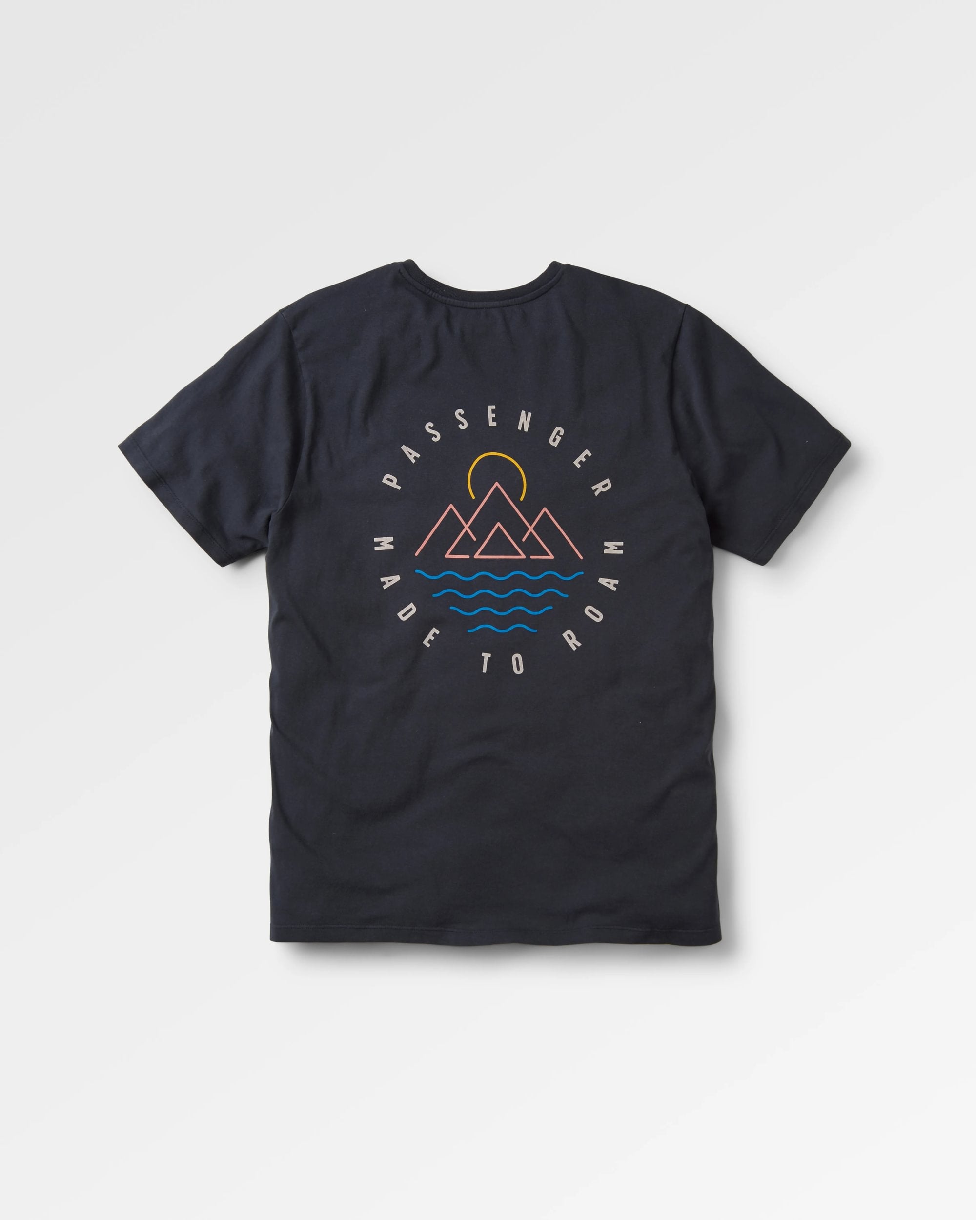 Escapism Recycled Cotton T-Shirt - Black - Flatlay