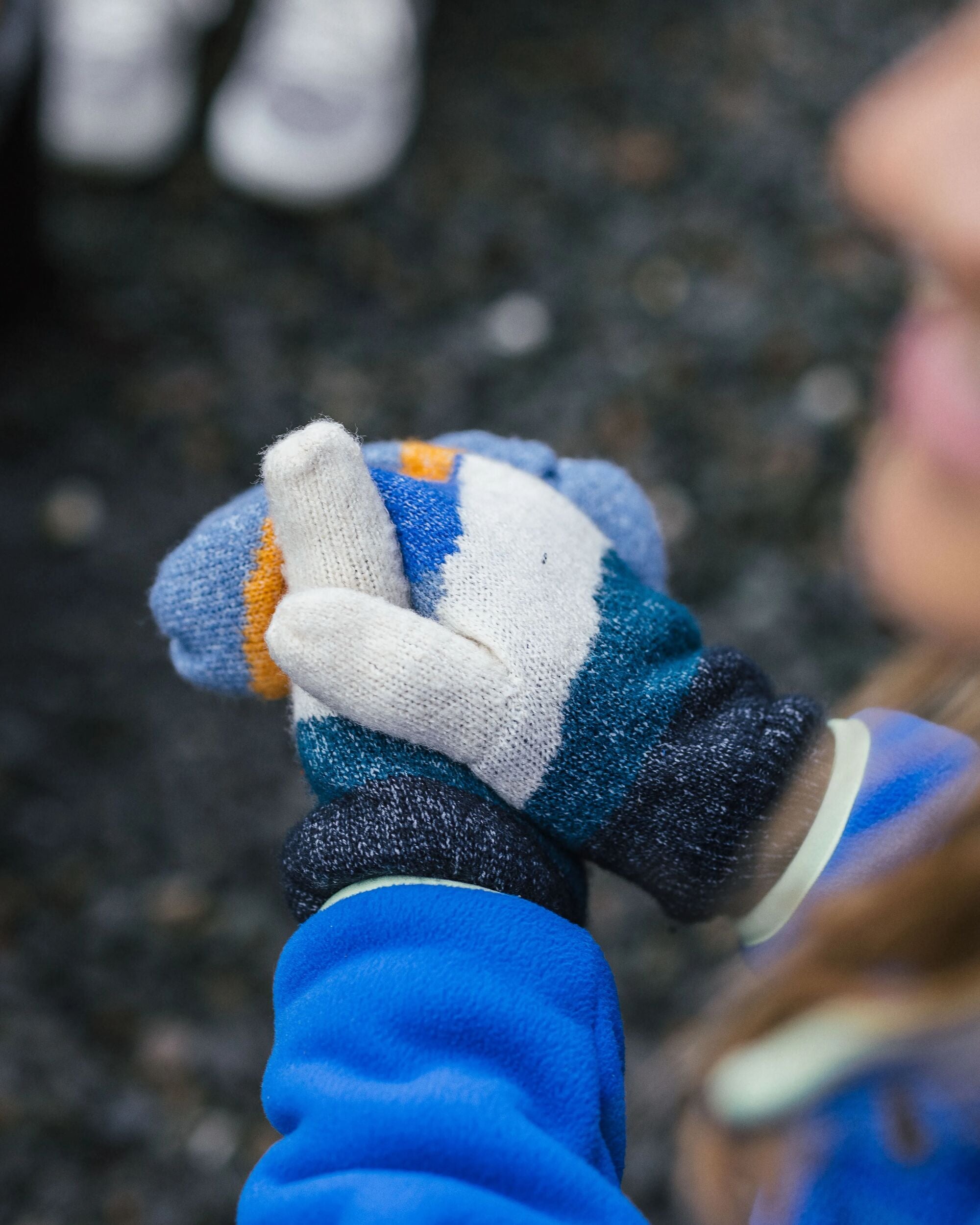 Scenic Recycled Fleece Lined Mittens - Scenic Orange - Lifestyle