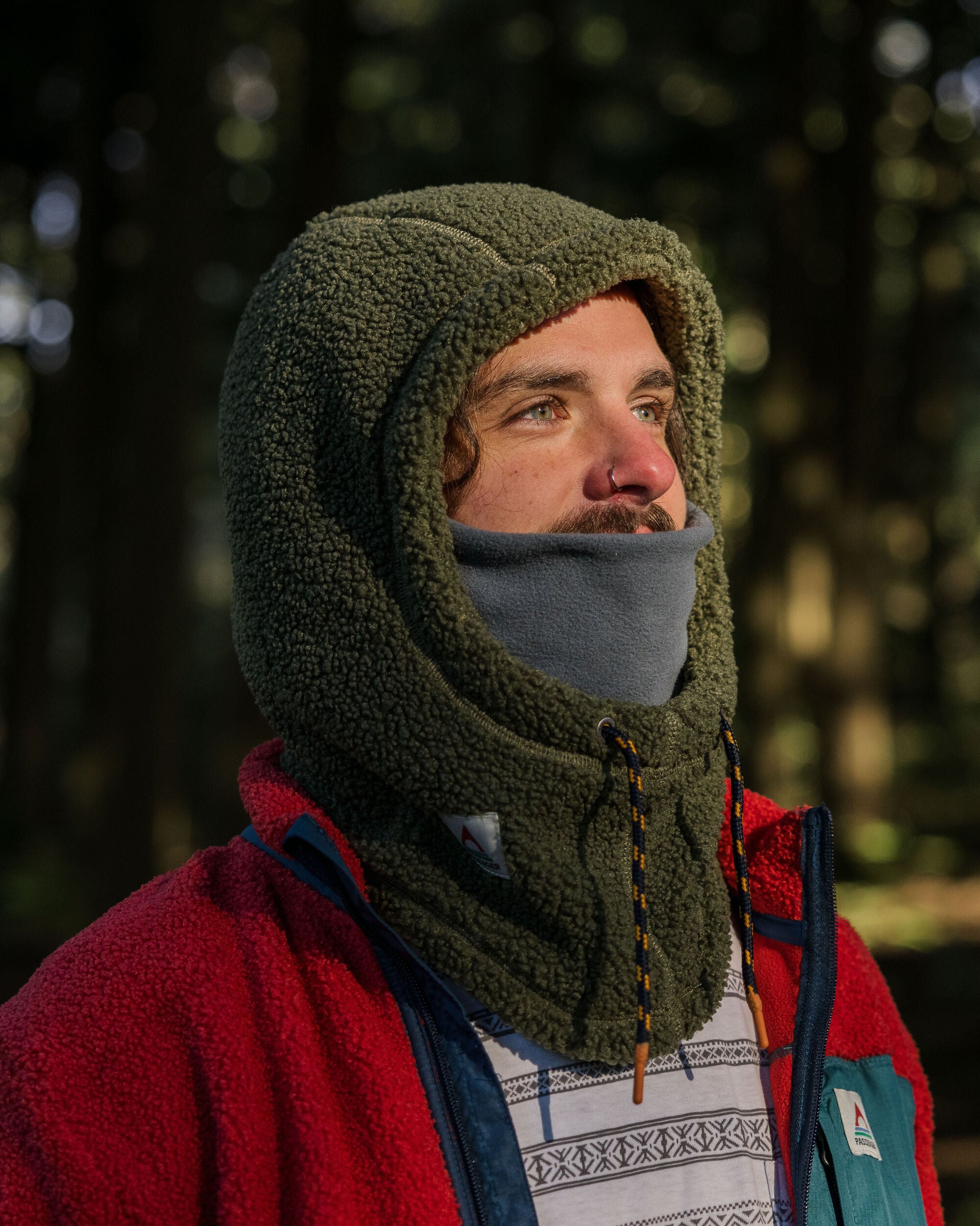 Snowdrift Recycled Fleece Hood - Khaki - Lifestyle - Male