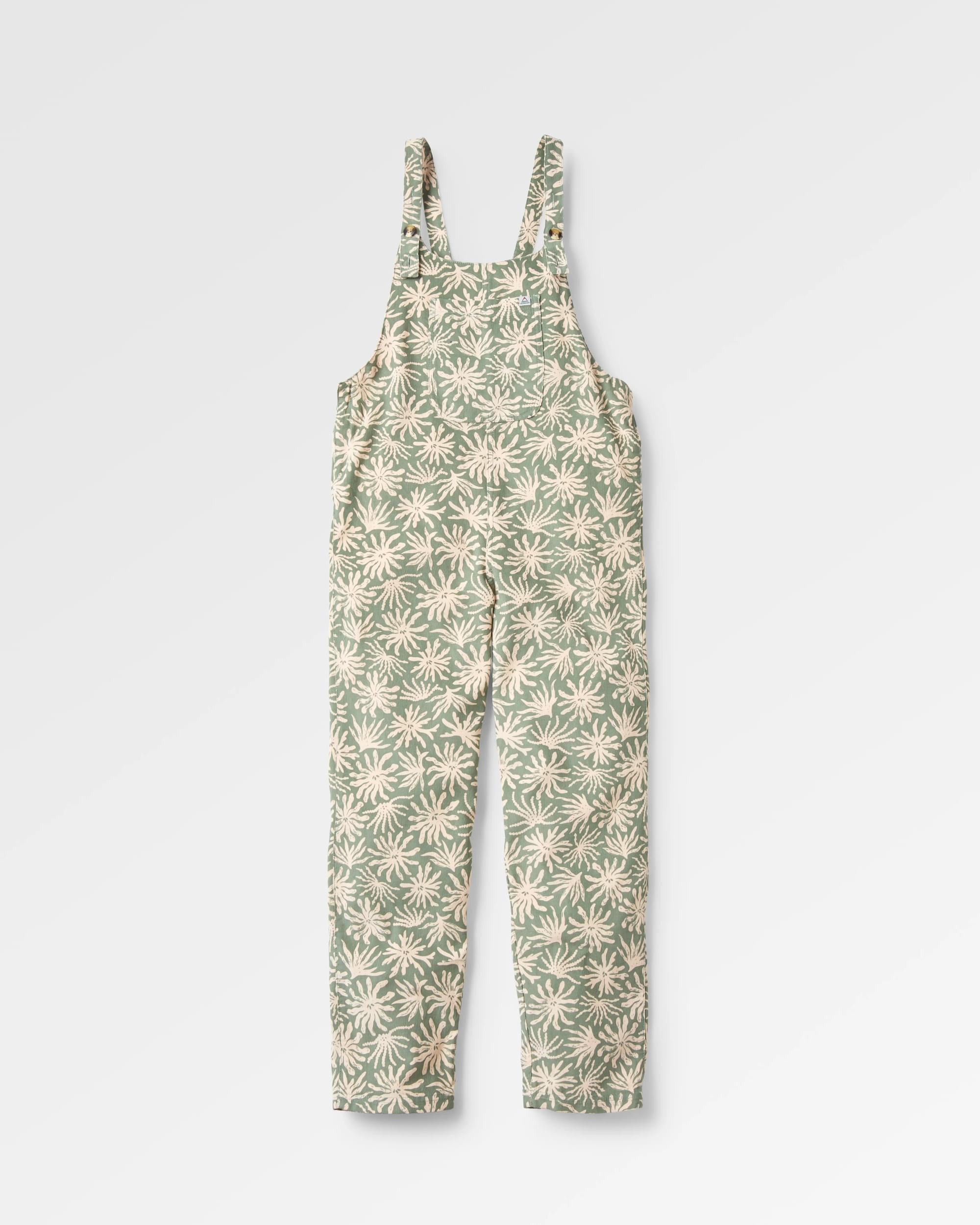 Meadows Organic Cotton Cord Dungarees - Seaweed Pistachio - Flatlay