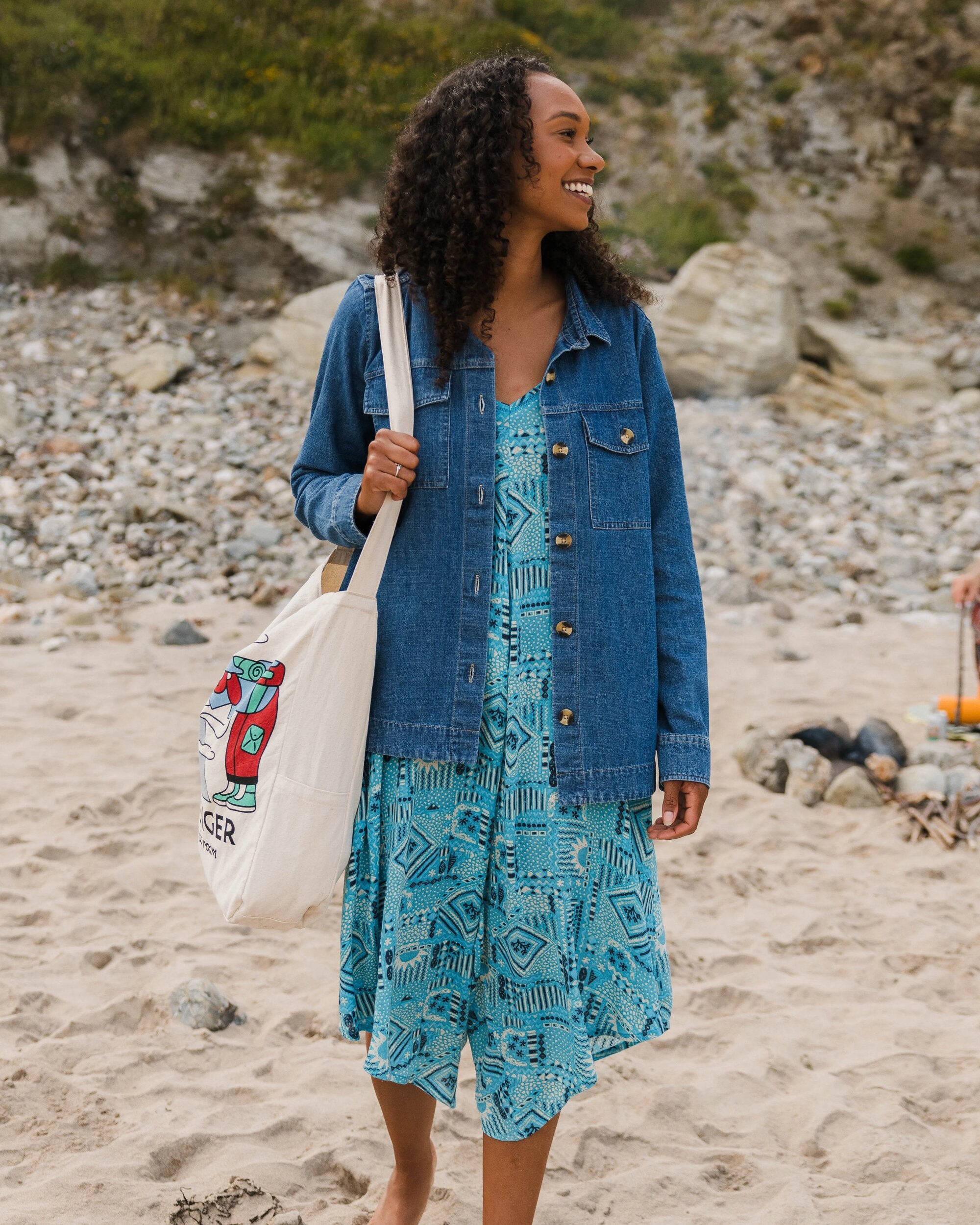 Copetín Jumpsuit - Vintage Patchwork Blue Pool - Lifestyle