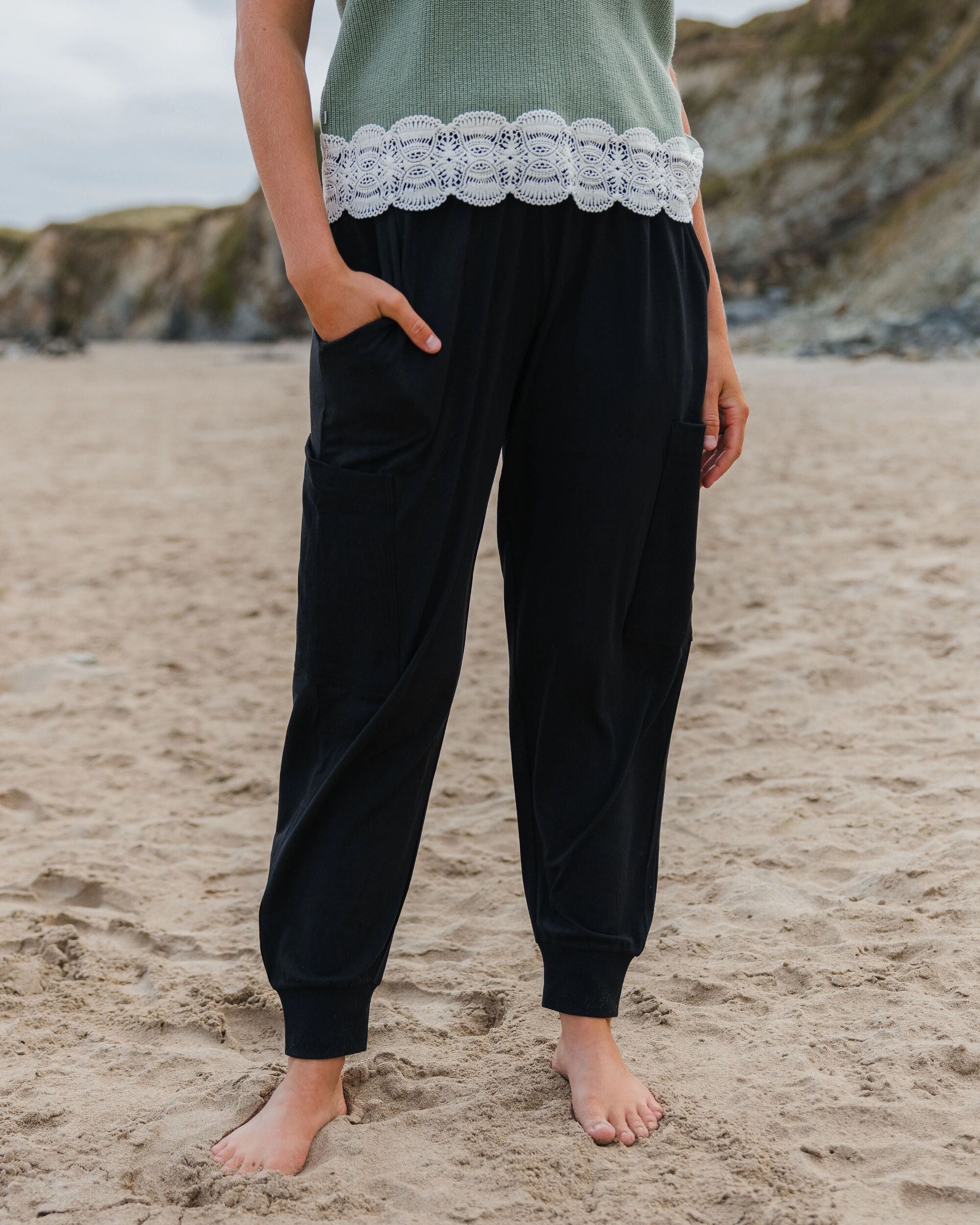 Day Dream Recycled Trouser - Black - Lifestyle