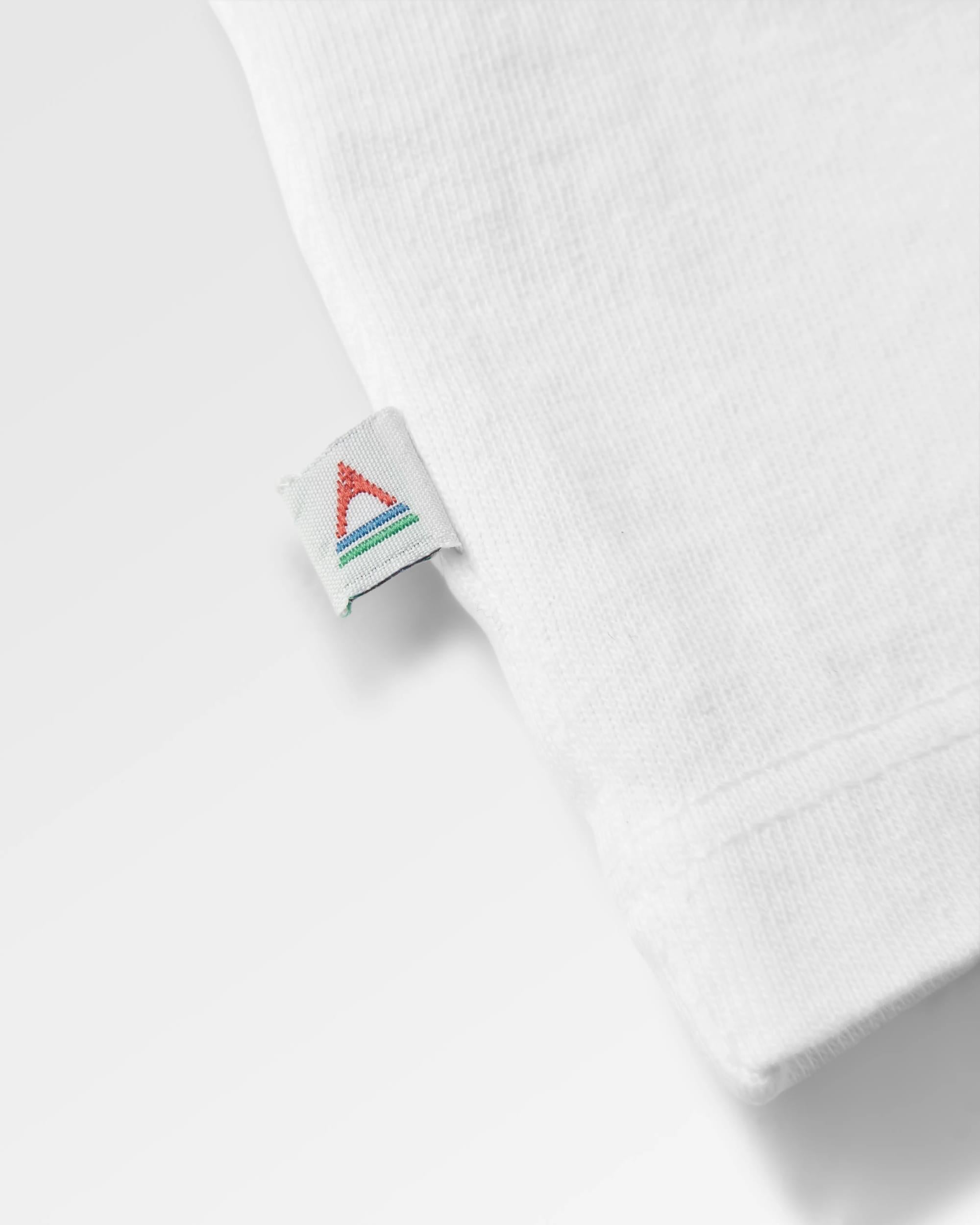 Classic Recycled Cotton LS T-Shirt - White - Flatlay