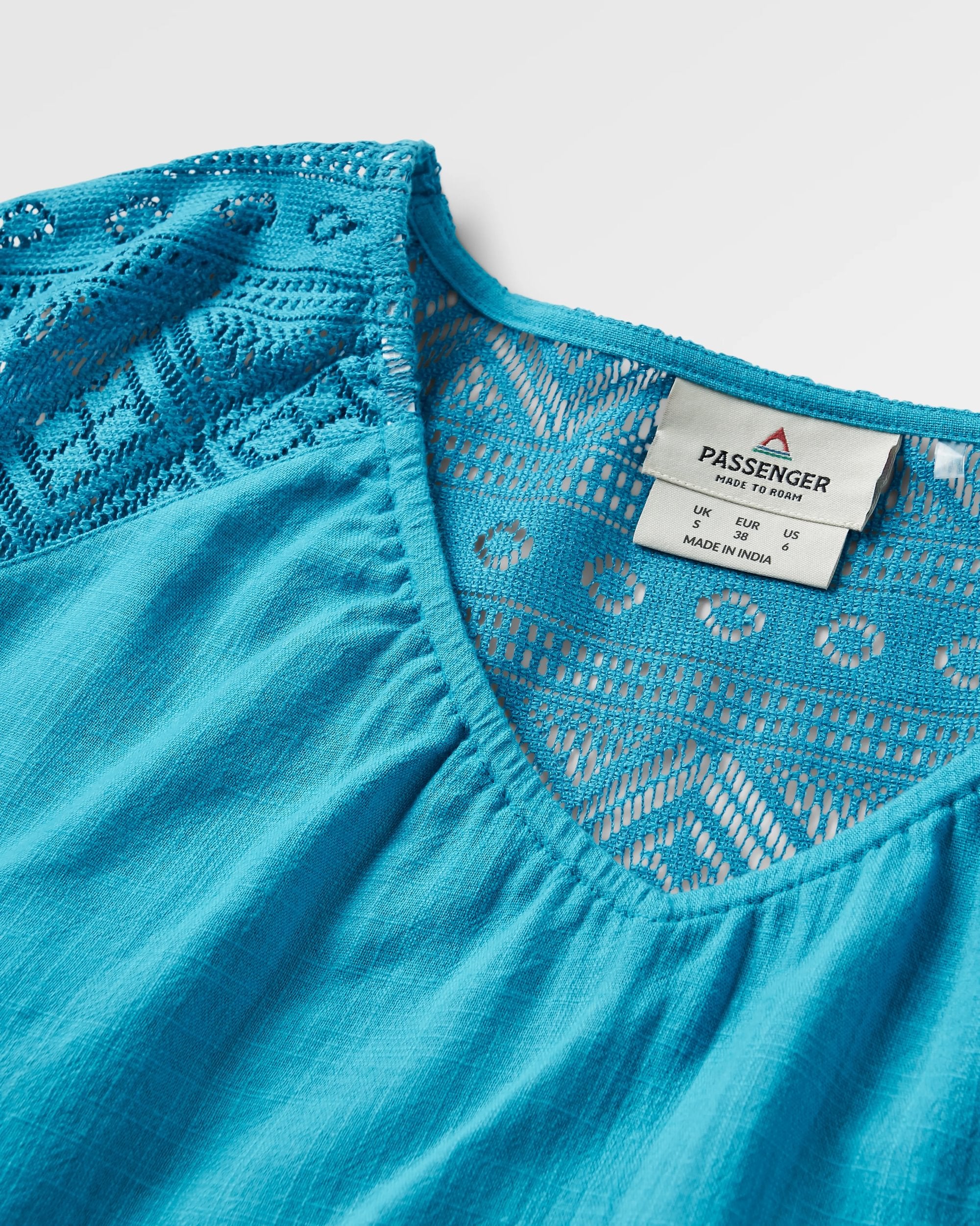 Flurry LS Woven Top - Bluejay - Flatlay