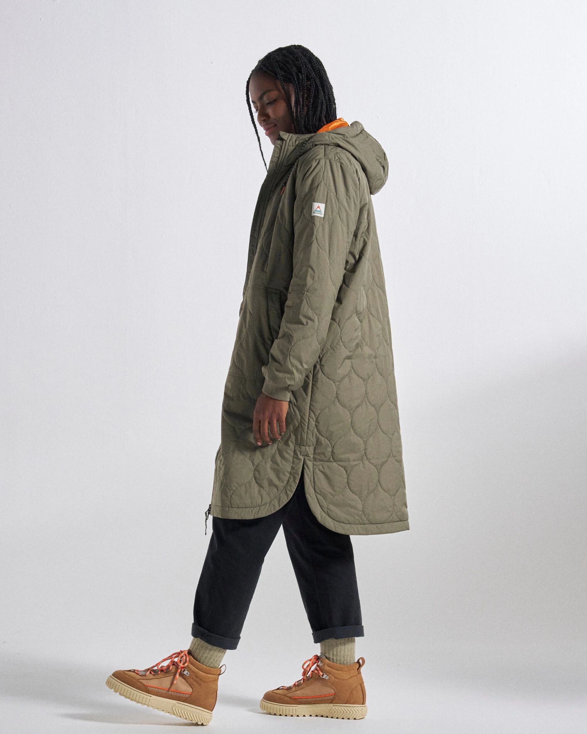 Flora Long Recycled Insulated Parka Dusty Olive – Passenger