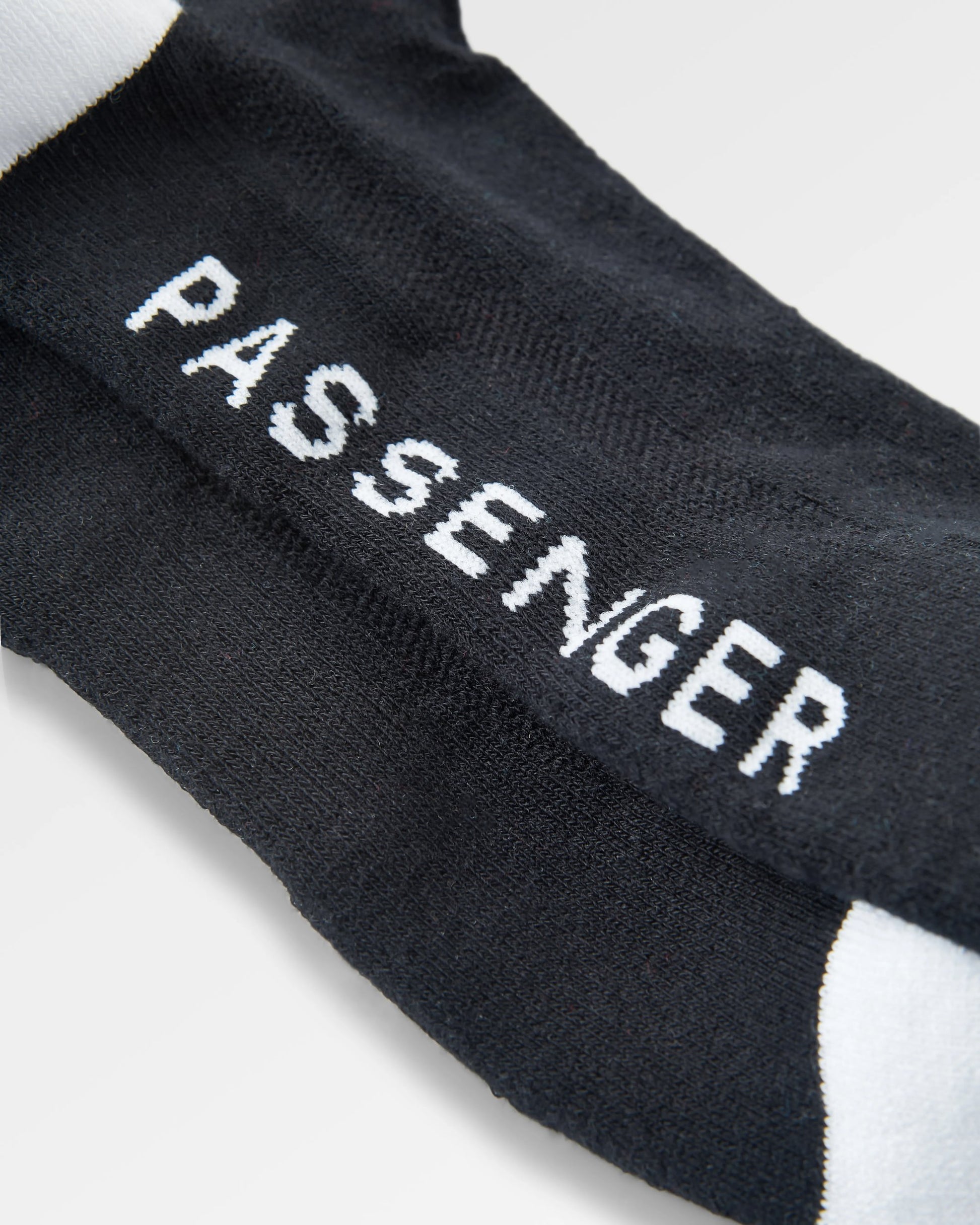 Organic Trainer Socks - Black - Flatlay