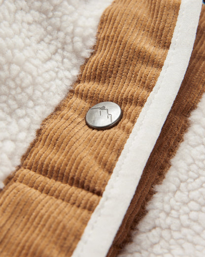 Clover Recycled Sherpa Fleece - Vintage White - Flatlay