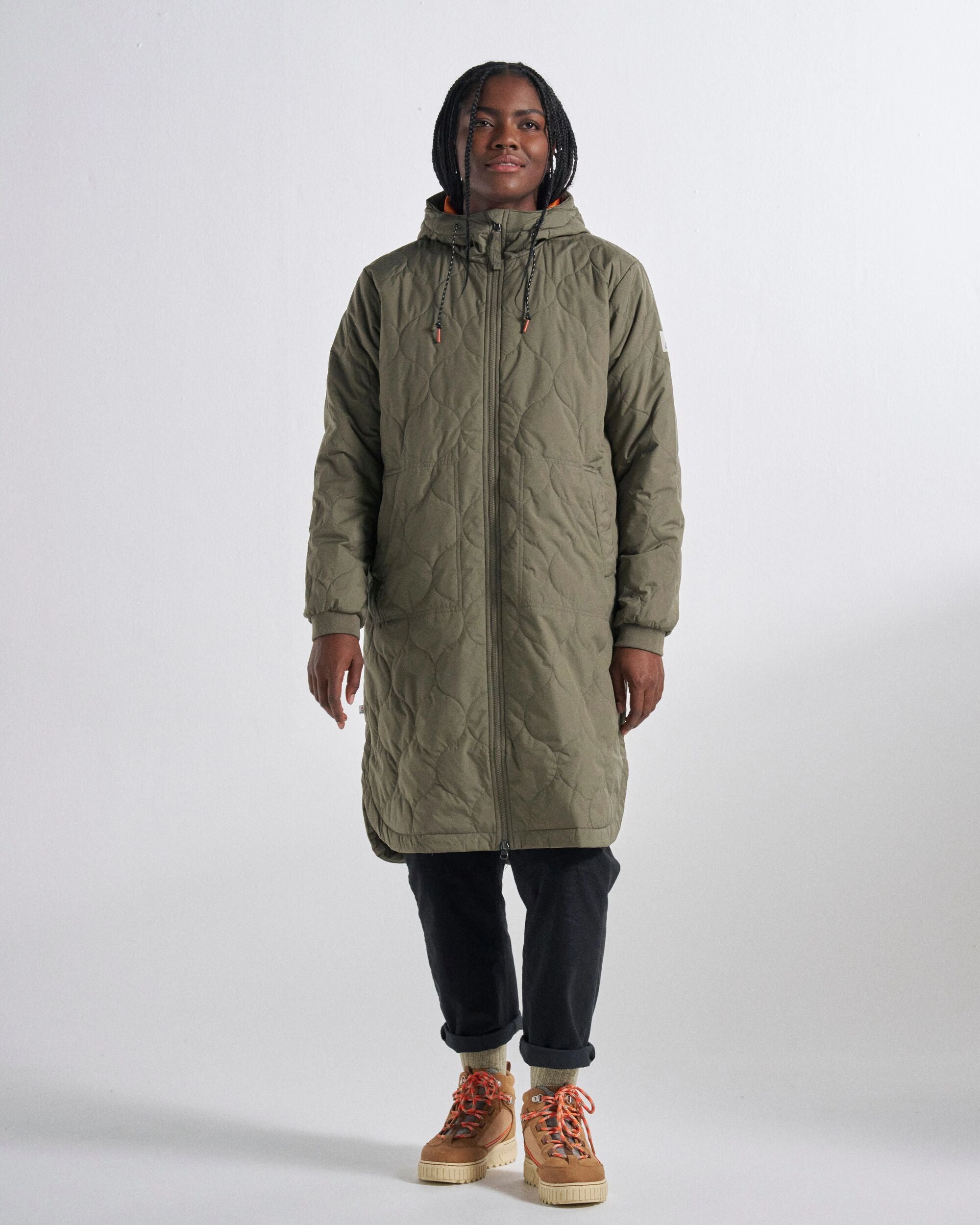 Flora Long Recycled Insulated Parka Dusty Olive – Passenger
