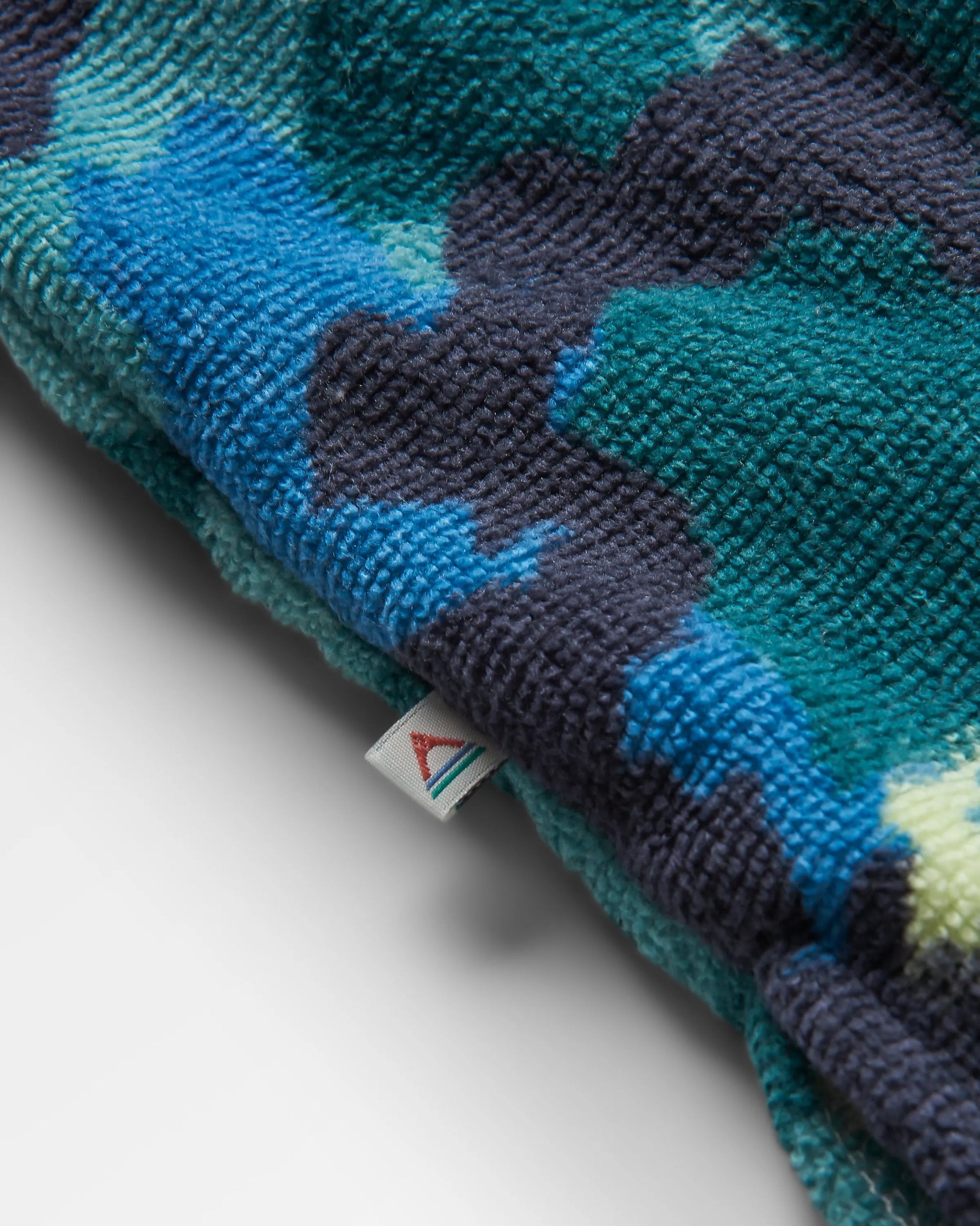 Tulum Recycled Towel Poncho - Alpine Camo Khaki - Flatlay