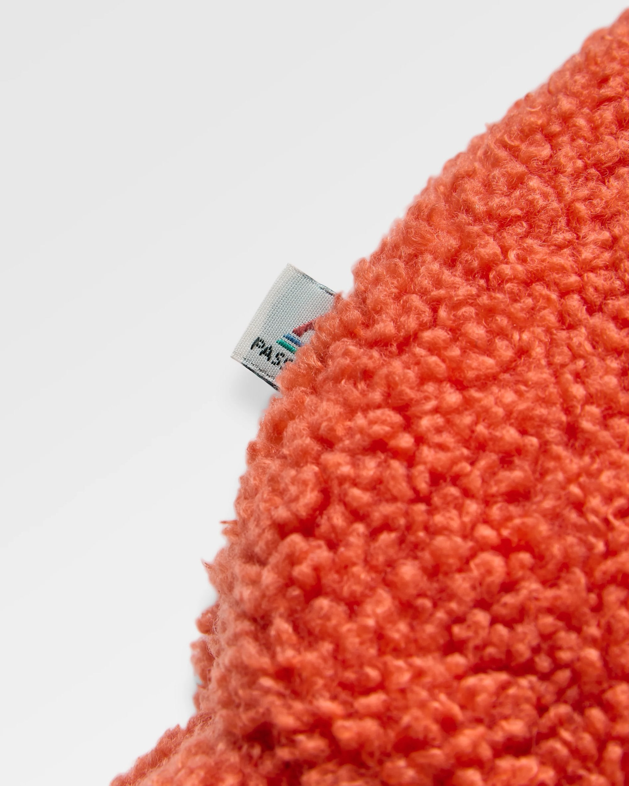 Lucia Recycled Sherpa Fleece - Chilli - Flatlay