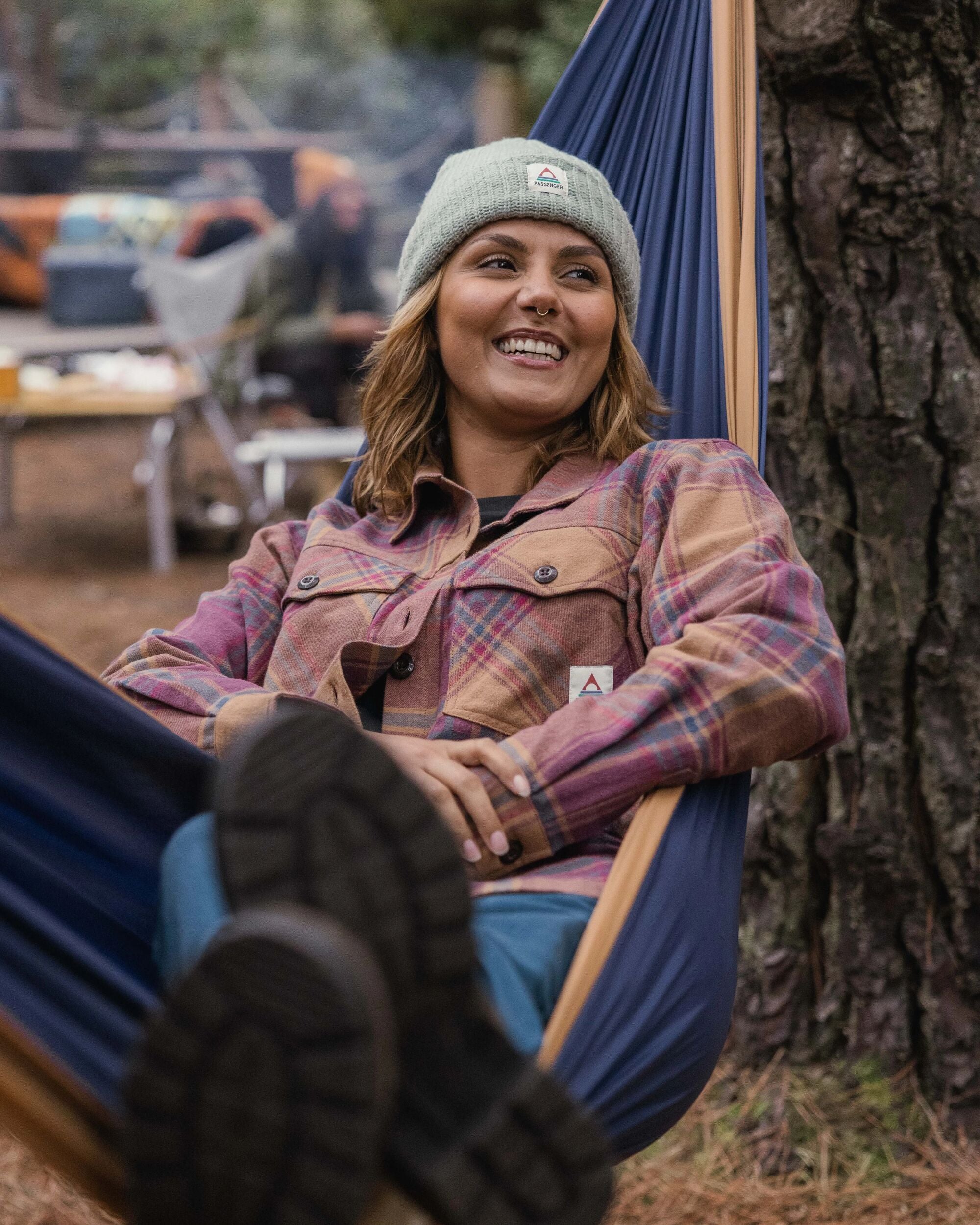 Stella Organic Cotton LS Shirt - Toffee Check - Lifestyle