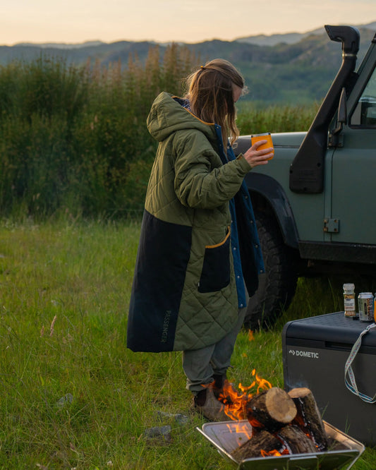 Womens_Campscape Recycled Fleece Lined Parka - Black/Khaki - Lifestyle